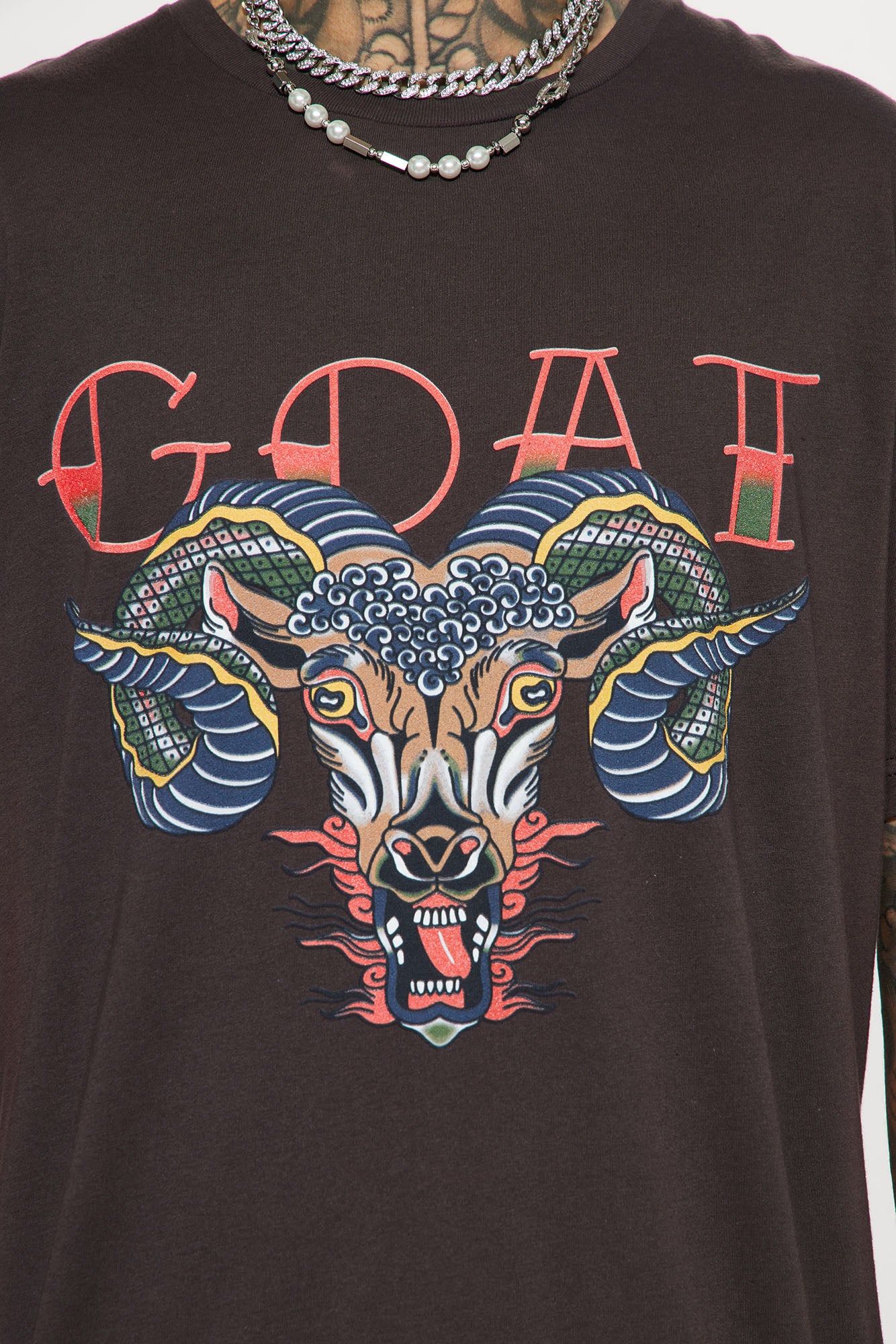 American GOAT Short Sleeve Tee - Brown sold by Fashion Nova product image thumbnail 3