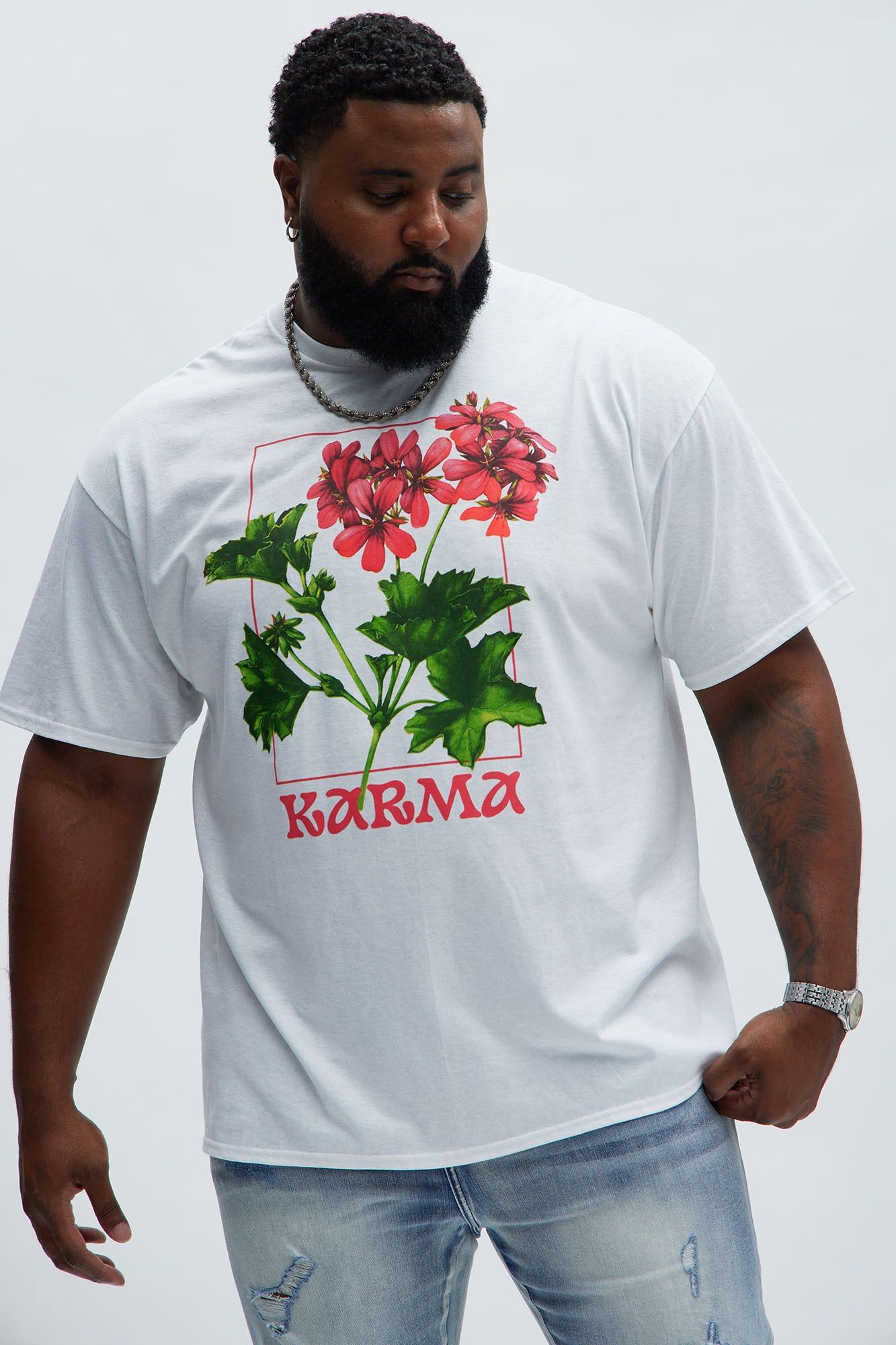 Stop To Smell The Flowers Short Sleeve Tee - White sold by Fashion Nova product image thumbnail 4