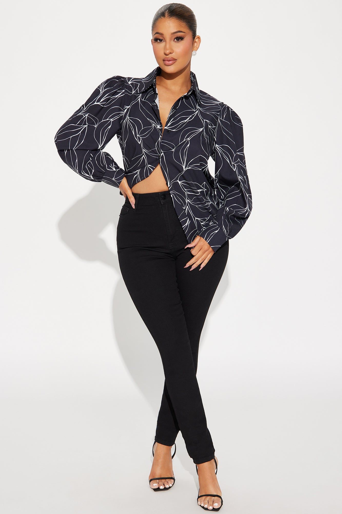 Annie Shirt - Black/White sold by Fashion Nova product image thumbnail 2