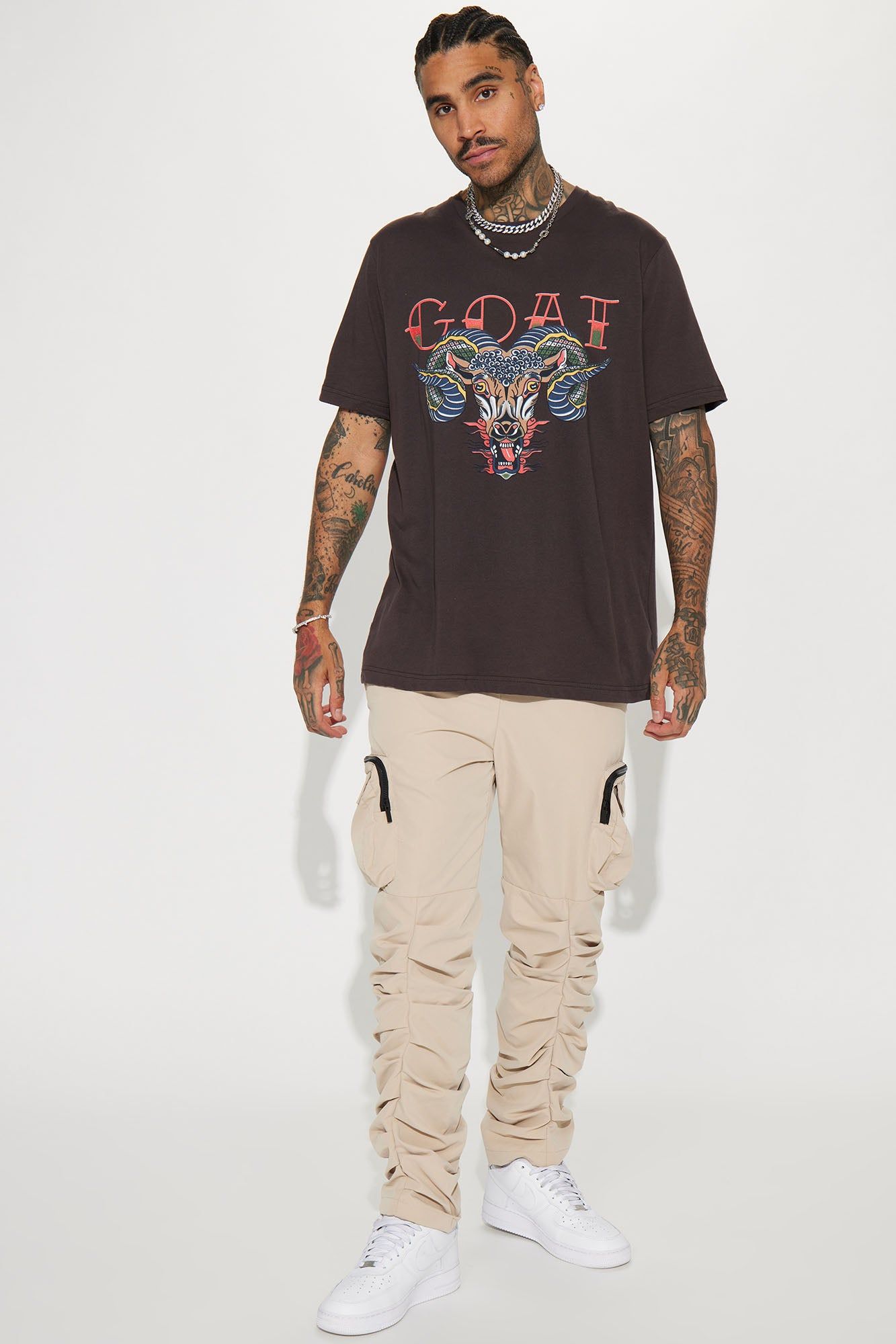 American GOAT Short Sleeve Tee - Brown sold by Fashion Nova product image thumbnail 2