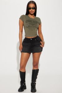 The OG Denim Micro Mini Skirt - Black Wash sold by Fashion Nova