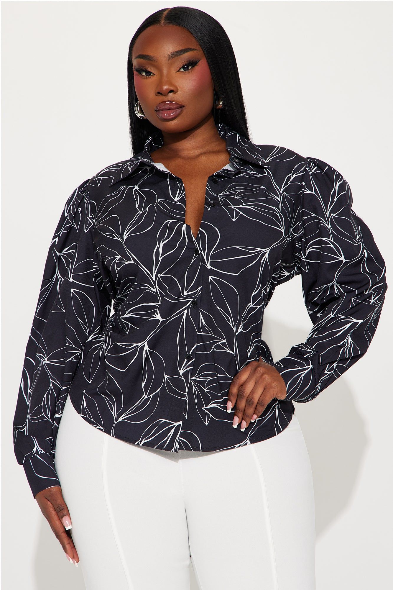 Annie Shirt - Black/White sold by Fashion Nova product image thumbnail 4