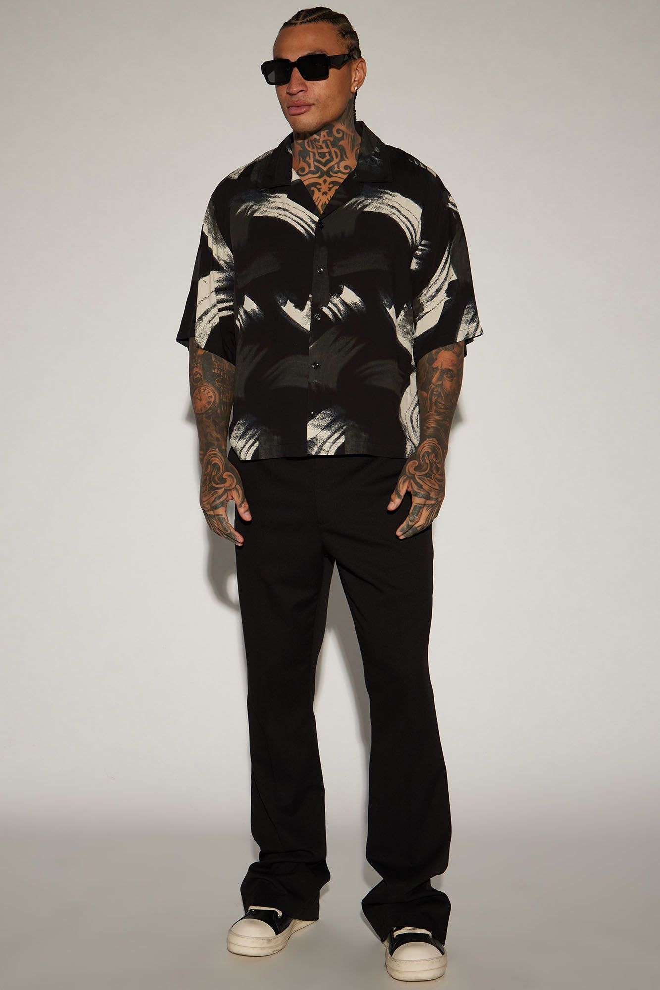 Getaway Button Up Shirt - Black/White sold by Fashion Nova product image thumbnail 2