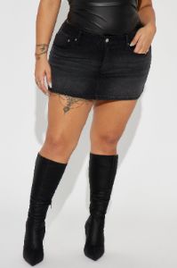 The OG Denim Micro Mini Skirt - Black Wash sold by Fashion Nova