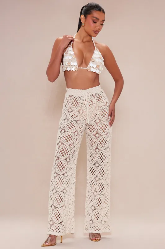 Mallorca Crochet Pant Set - Cream sold by Fashion Nova