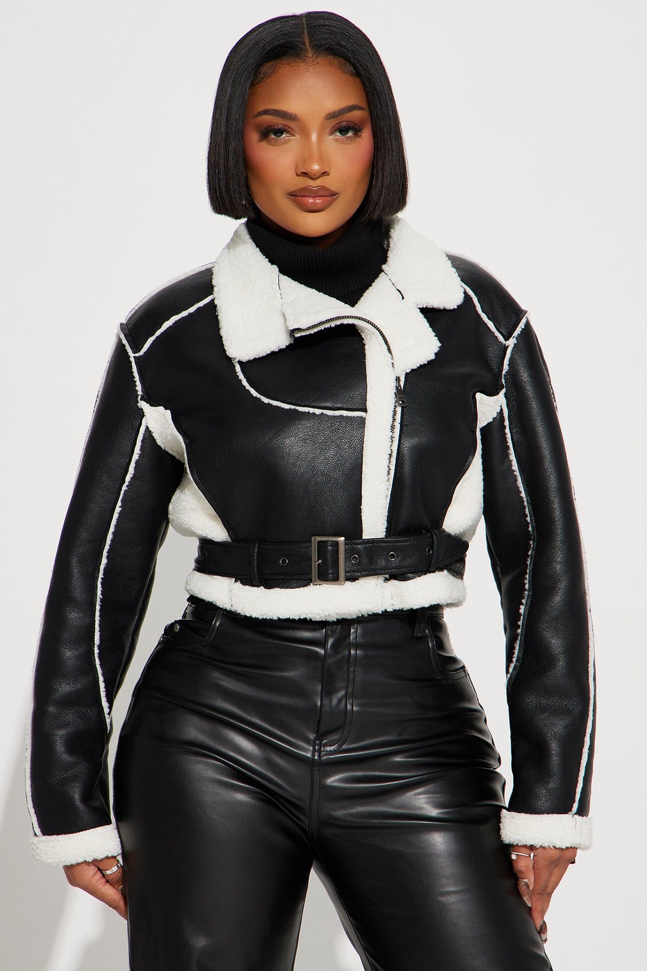 Made For You Faux Leather Jacket - Black sold by Fashion Nova product image thumbnail 3