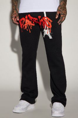 Paris Laisse Tomber Sweatpant - Black sold by Fashion Nova