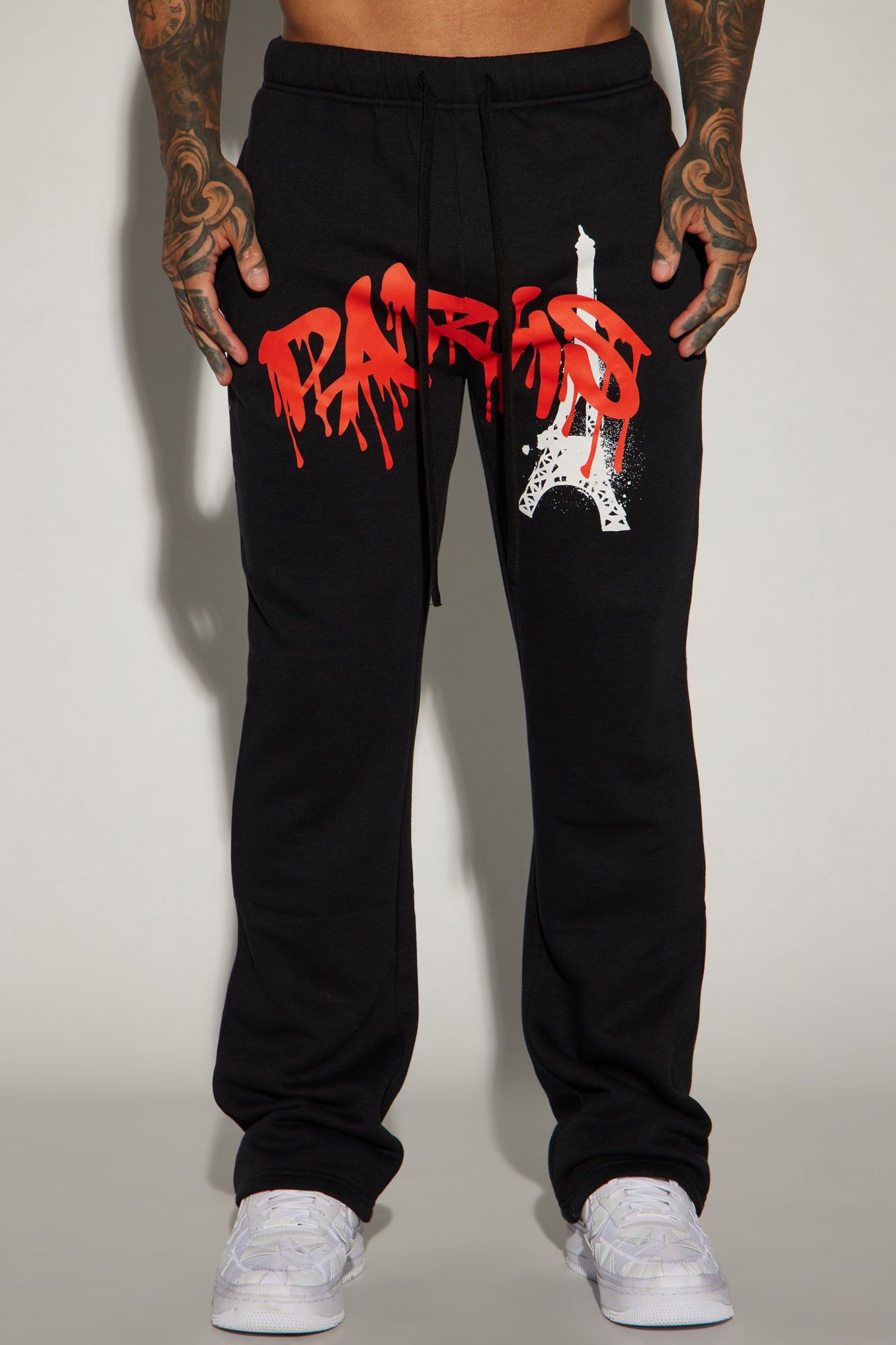 Paris Laisse Tomber Sweatpant - Black sold by Fashion Nova product image thumbnail 4