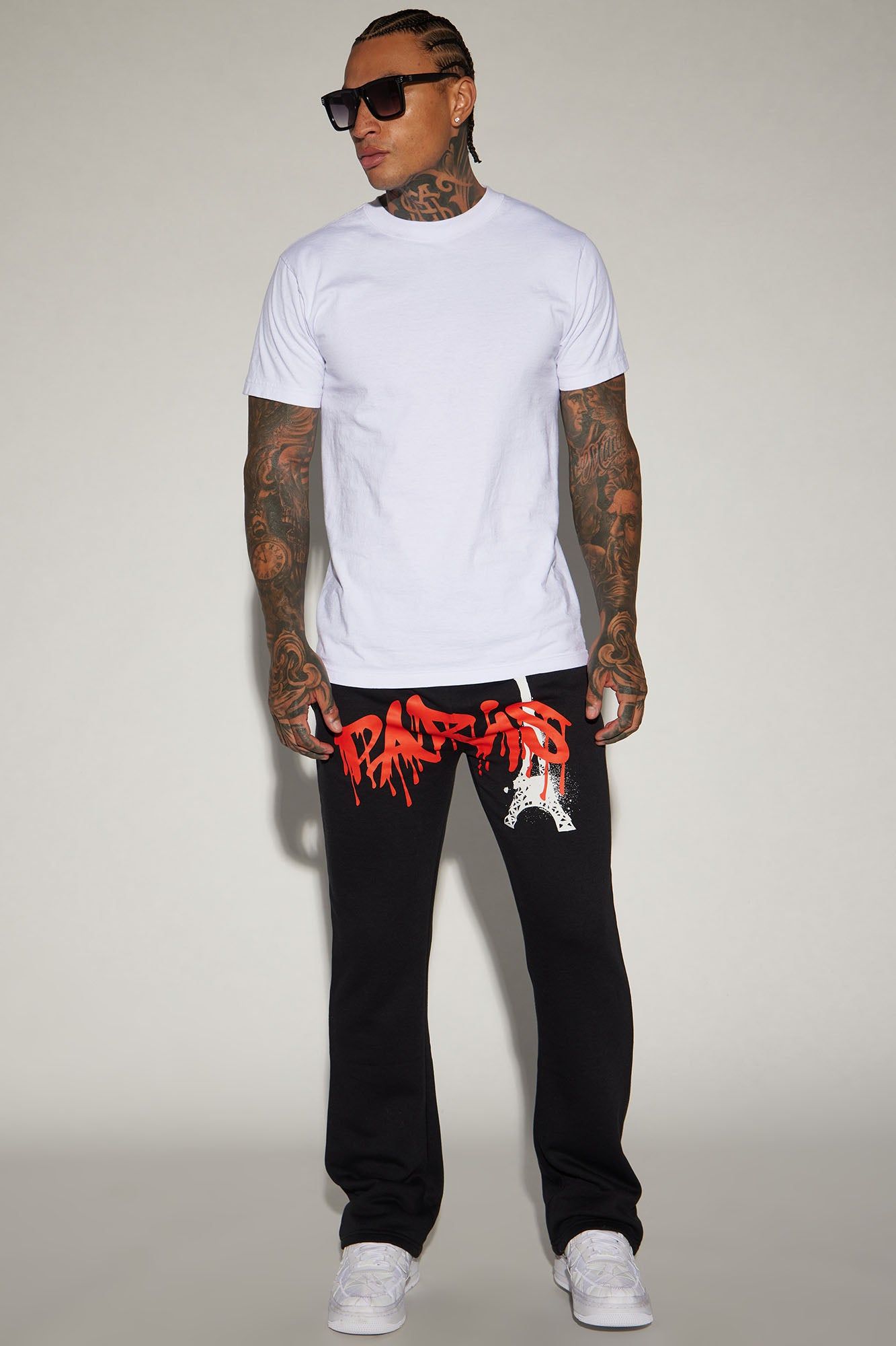 Paris Laisse Tomber Sweatpant - Black sold by Fashion Nova product image thumbnail 2