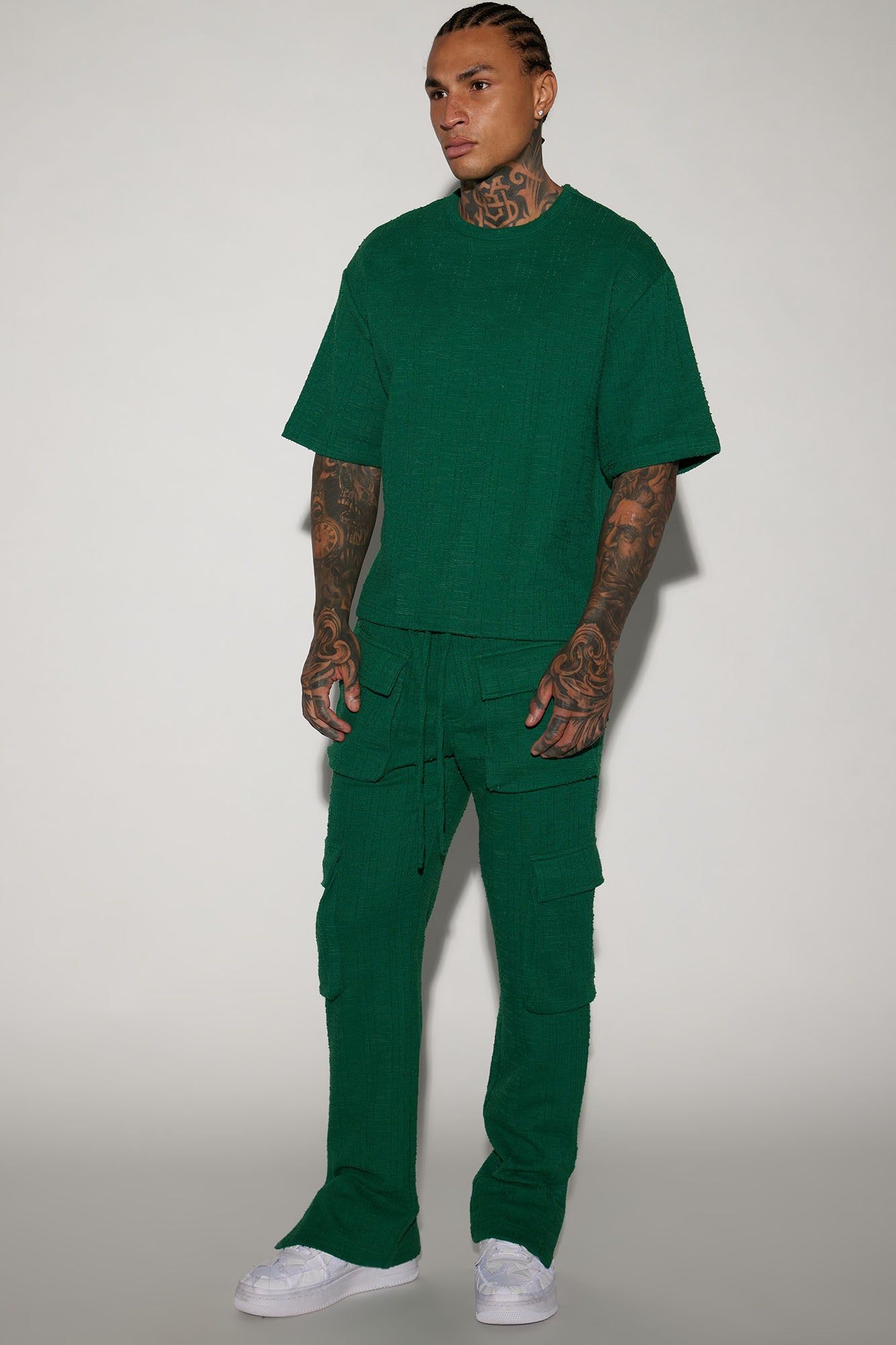 Jordan Textured Snap Cargo Pants - Green sold by Fashion Nova product image thumbnail 2