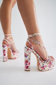 Just You And I Platform Heeled Sandals - Multi Color sold by Fashion Nova