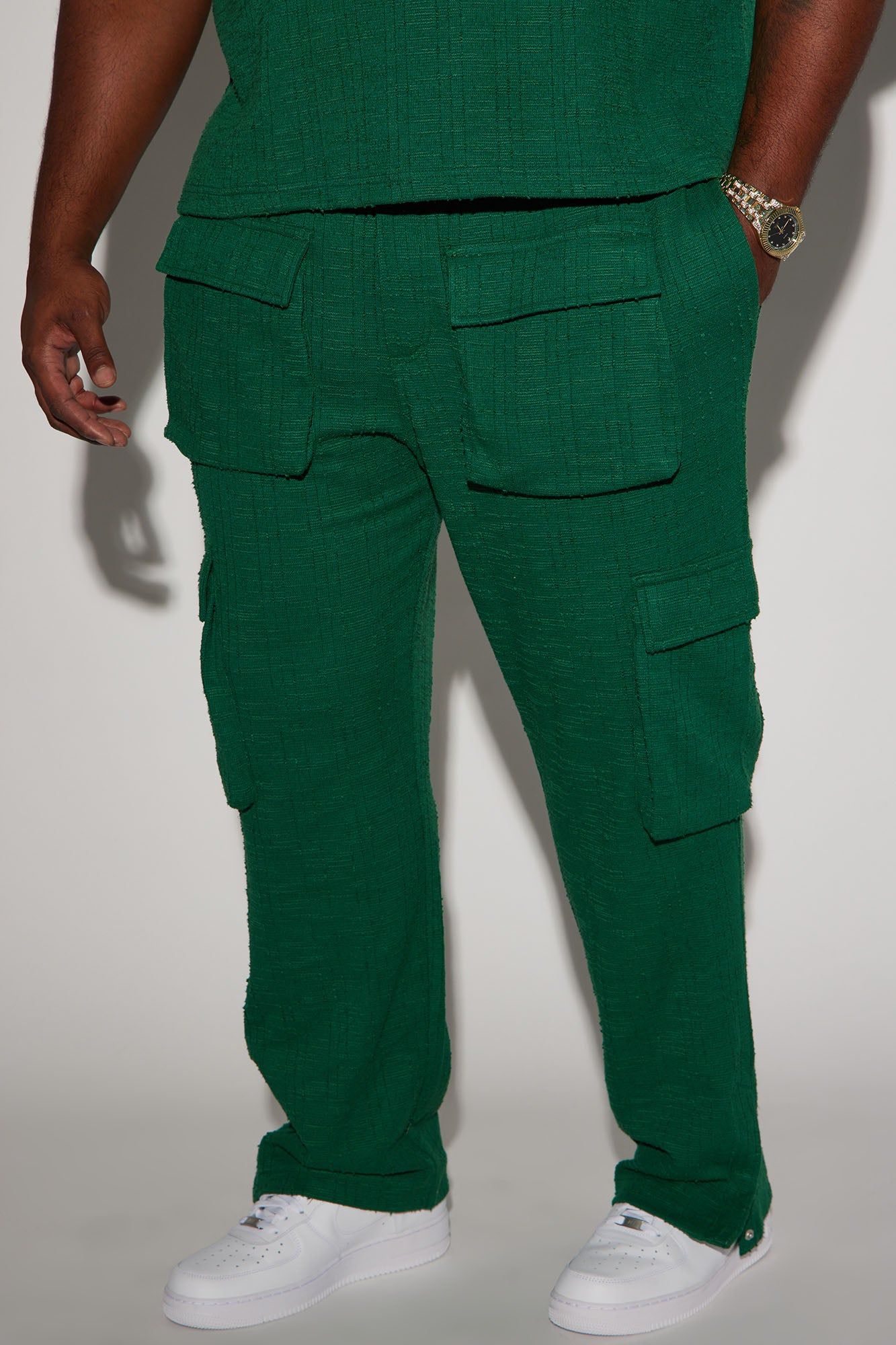 Jordan Textured Snap Cargo Pants - Green sold by Fashion Nova product image thumbnail 5