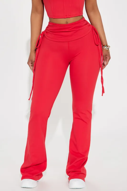 First Position Super Soft Active Pant - Red sold by Fashion Nova