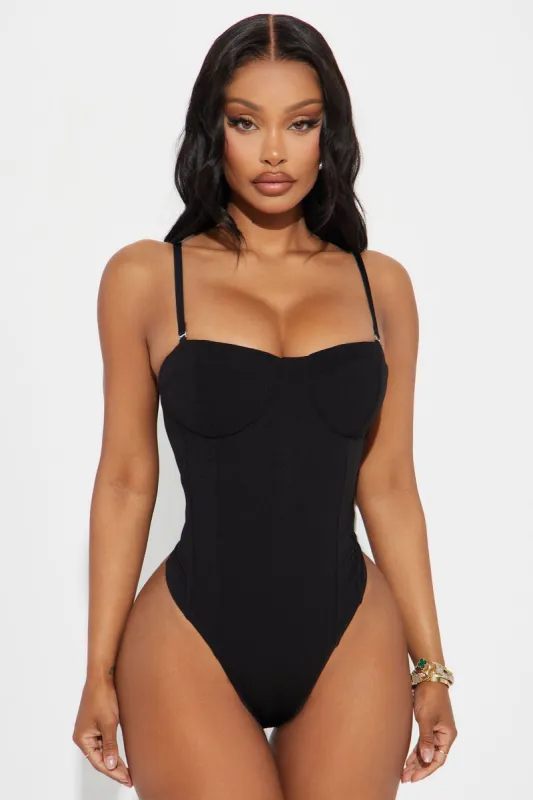 Make Up For It Bodysuit - Black sold by Fashion Nova