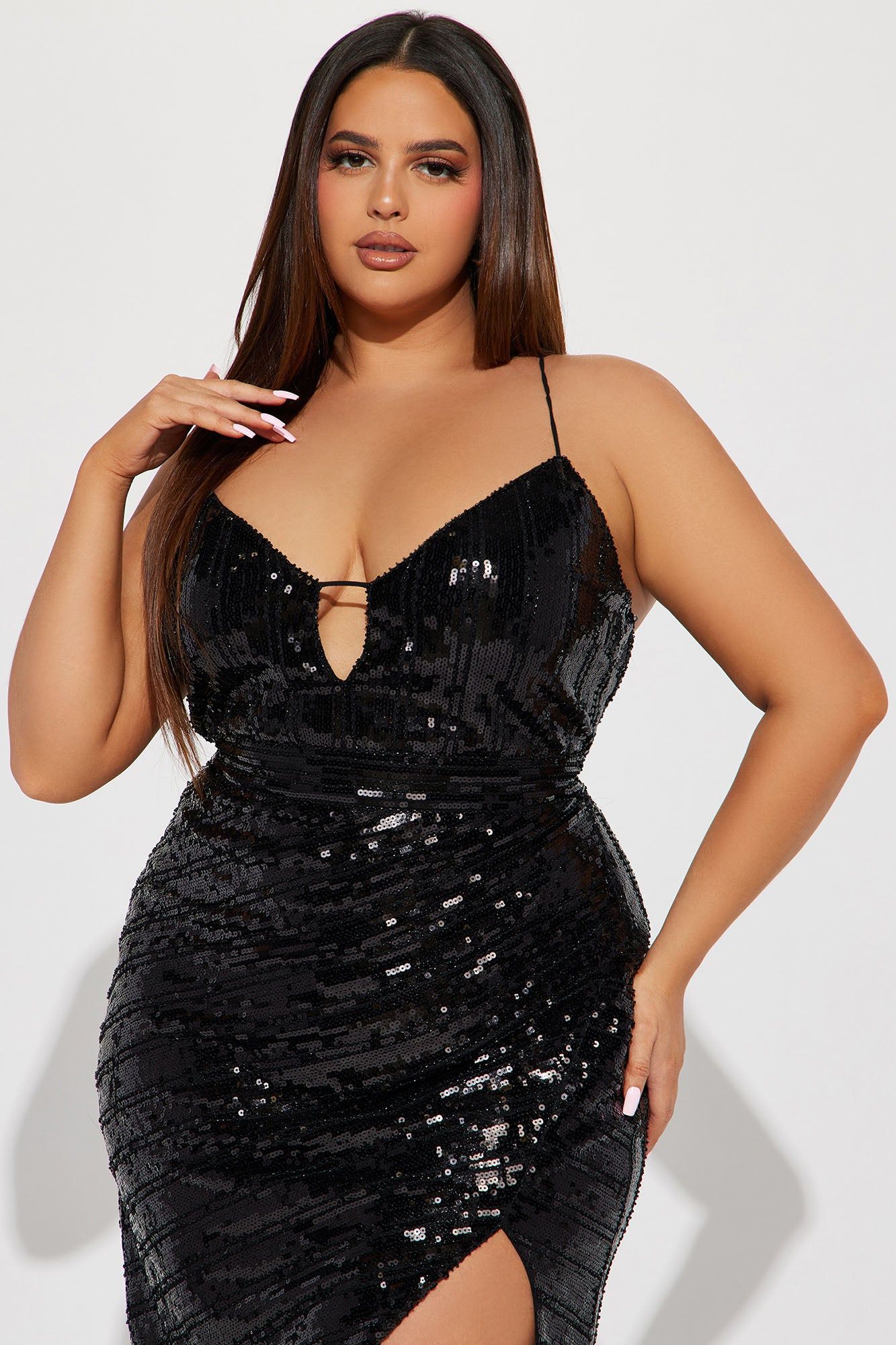 Akila Sequin Gown - Black sold by Fashion Nova product image thumbnail 2
