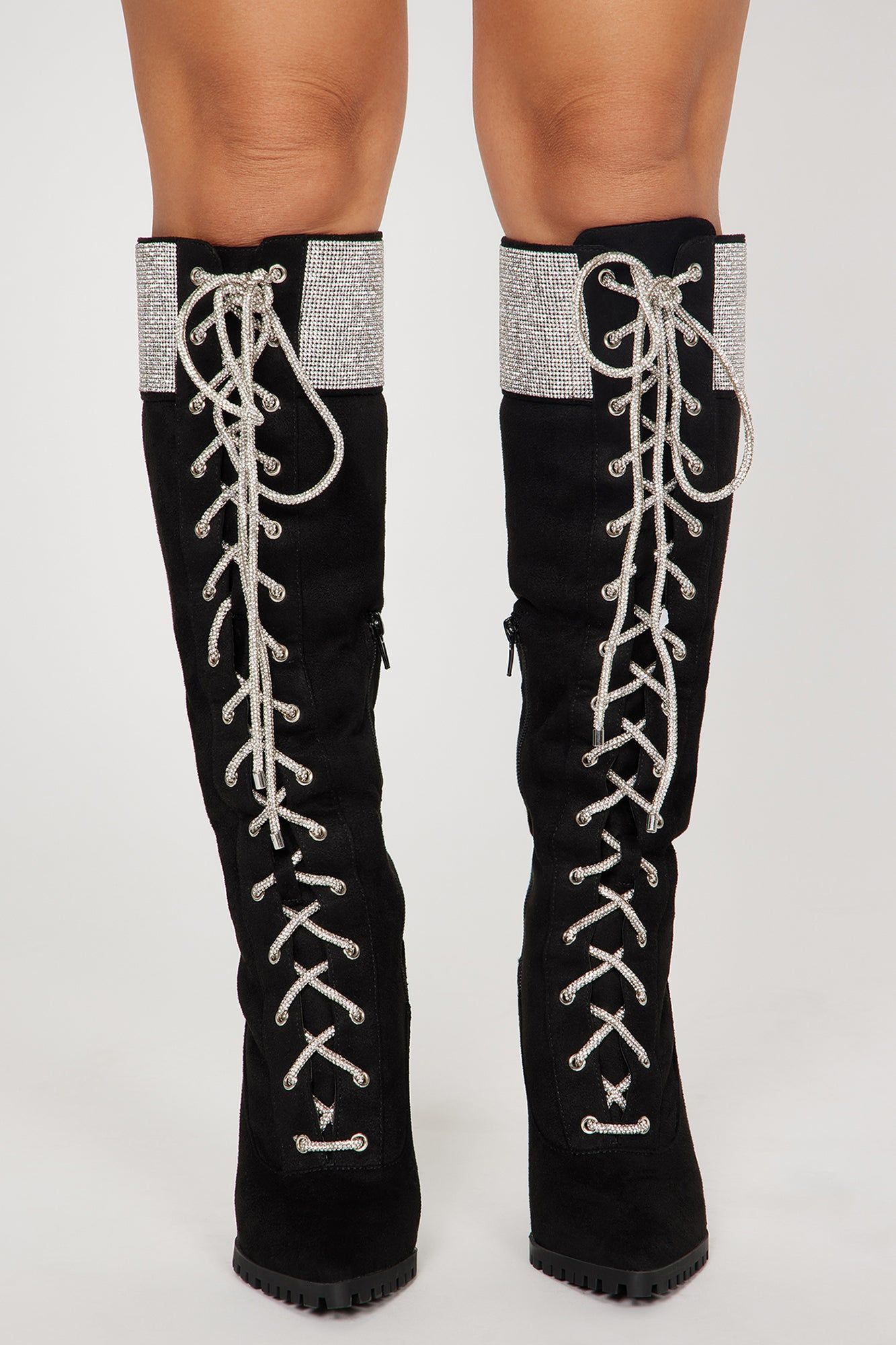 Take Me Uptown Knee High Heeled Boots - Black sold by Fashion Nova product image thumbnail 2