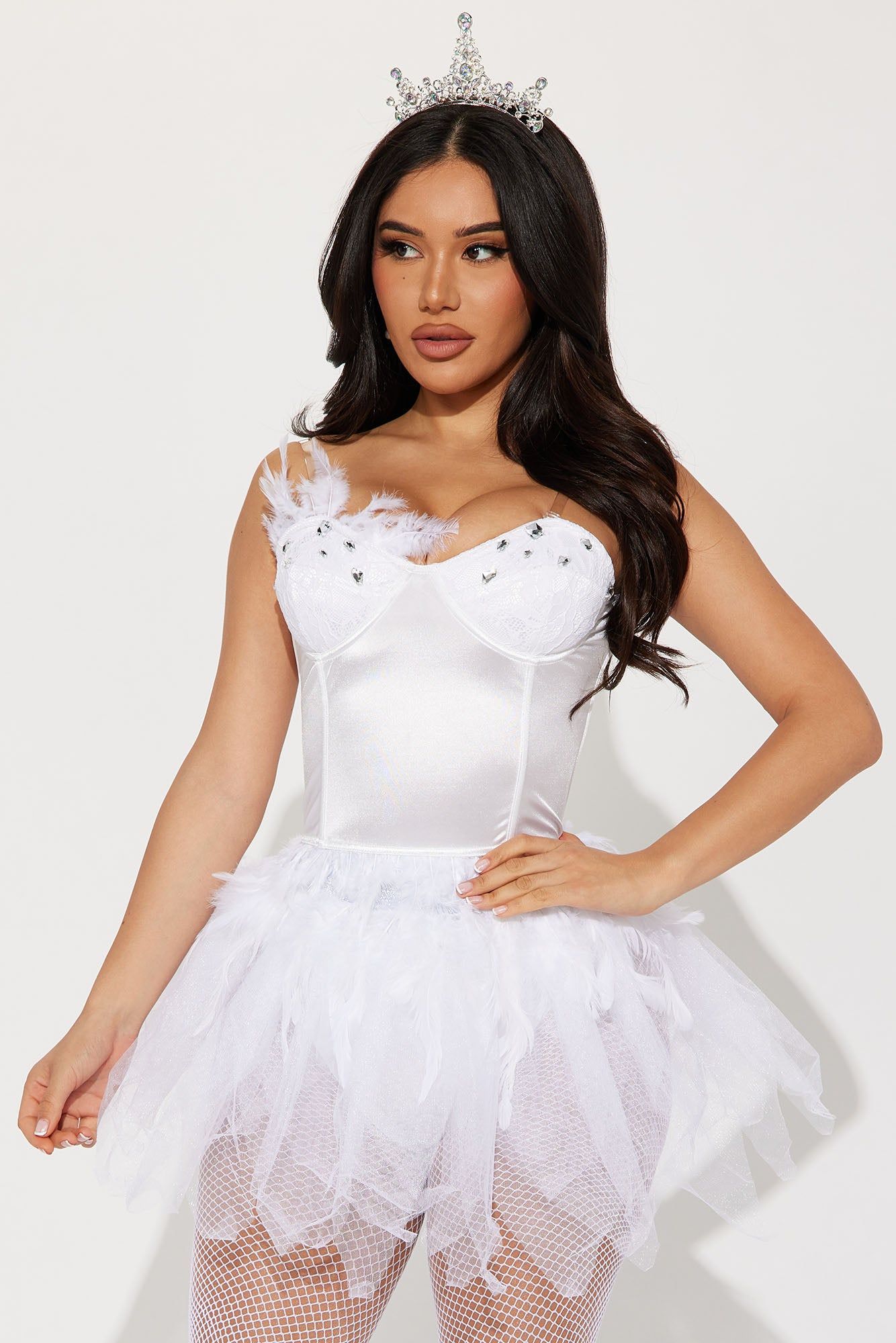 My Good Side Ballerina 4 Piece Costume Set - White sold by Fashion Nova product image thumbnail 2