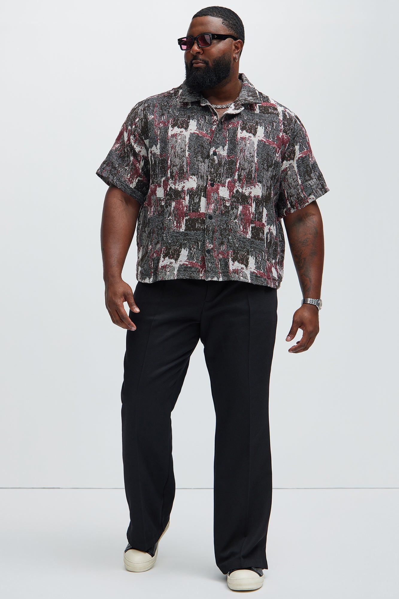 Hayward Tapestry Shirt - Black/combo sold by Fashion Nova product image thumbnail 5