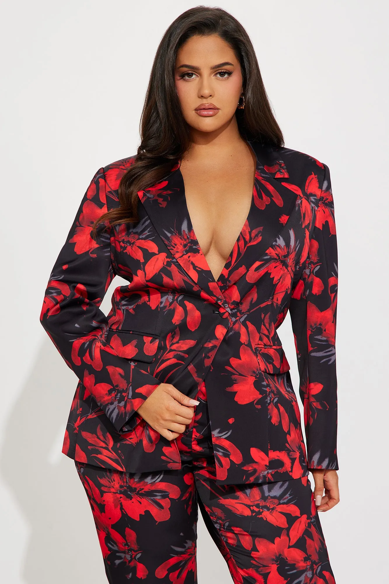 Head Boss Satin Pant Set - Black/Red sold by Fashion Nova product image thumbnail 5