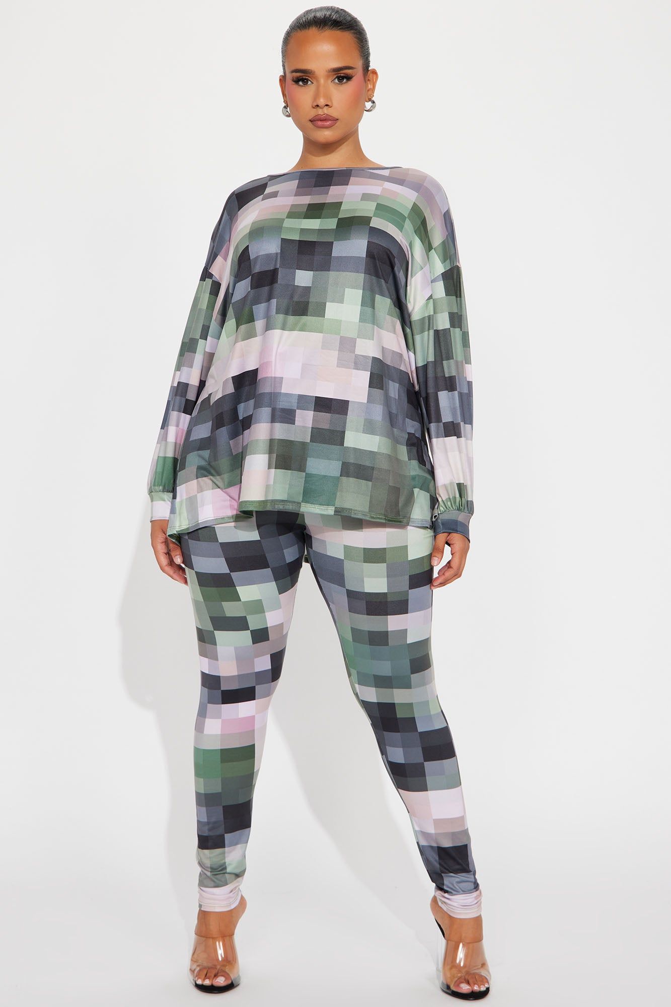 Blurry Moment Legging Set - Olive/combo sold by Fashion Nova product image thumbnail 4