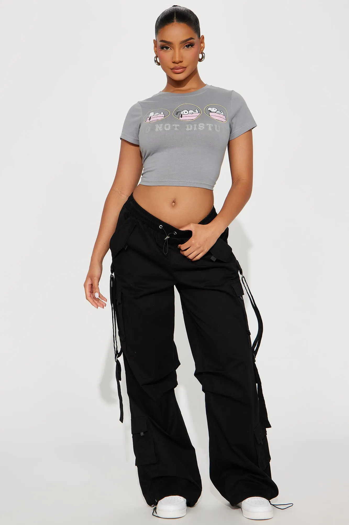 On Do Not Disturb Snoopy Tee - Charcoal sold by Fashion Nova product image thumbnail 2