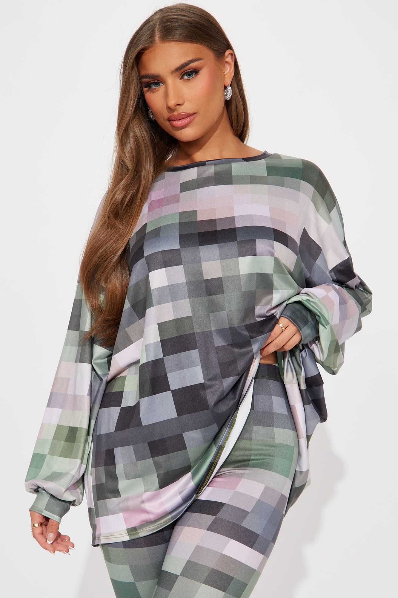 Blurry Moment Legging Set - Olive/combo sold by Fashion Nova product image thumbnail 2