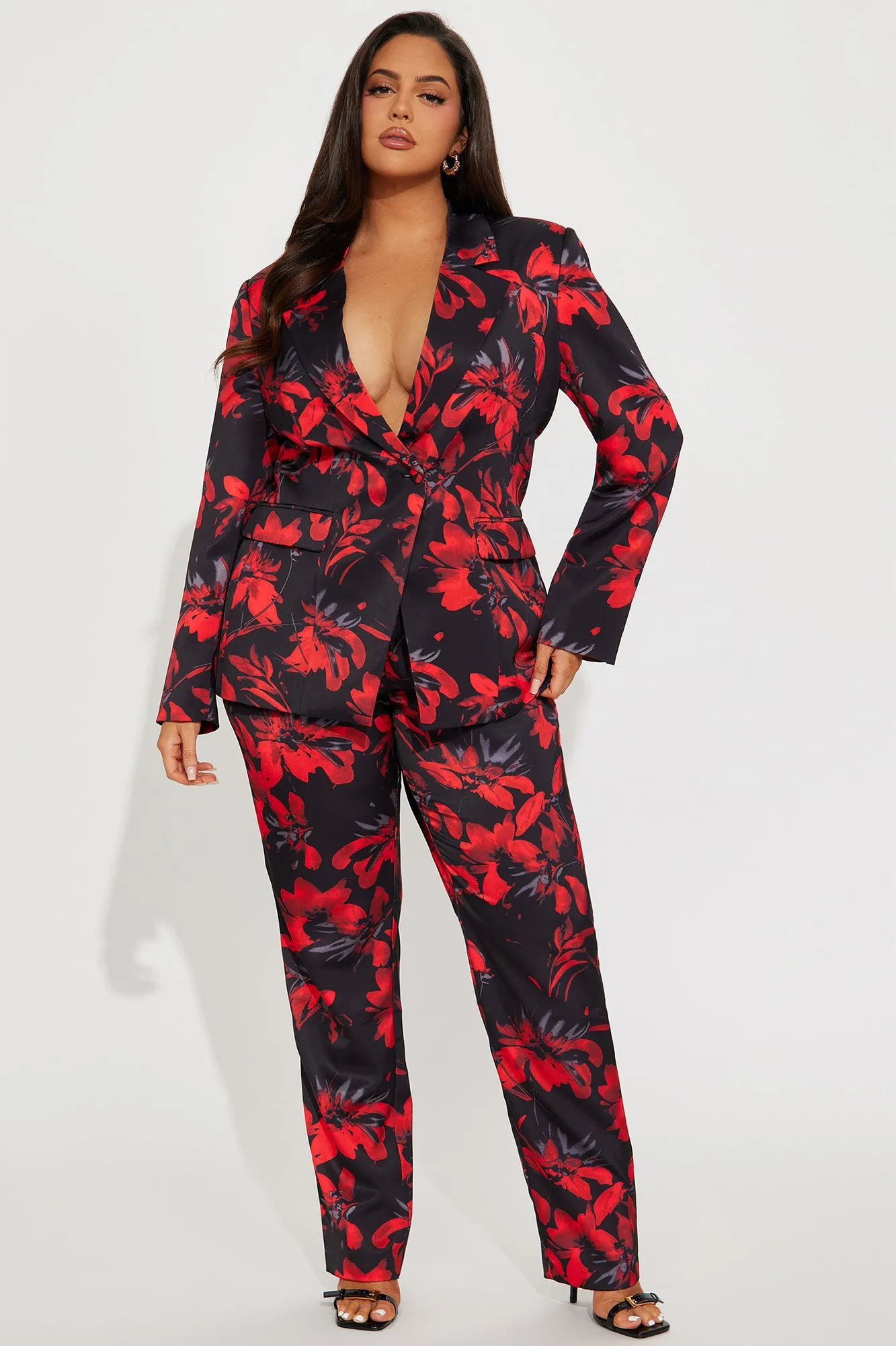 Head Boss Satin Pant Set - Black/Red sold by Fashion Nova product image thumbnail 4