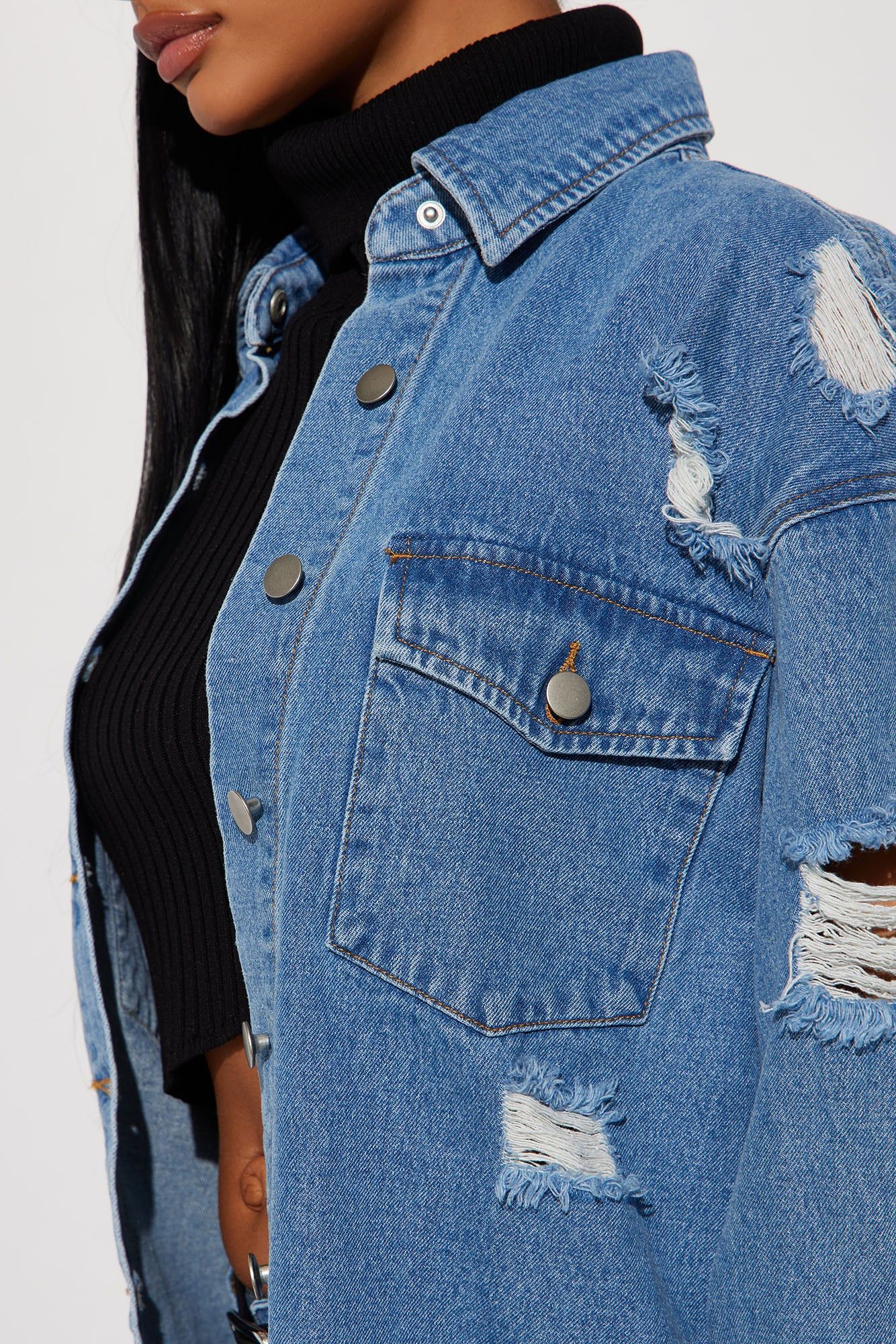 Marisol Denim Skirt Set - Medium Wash sold by Fashion Nova product image thumbnail 3