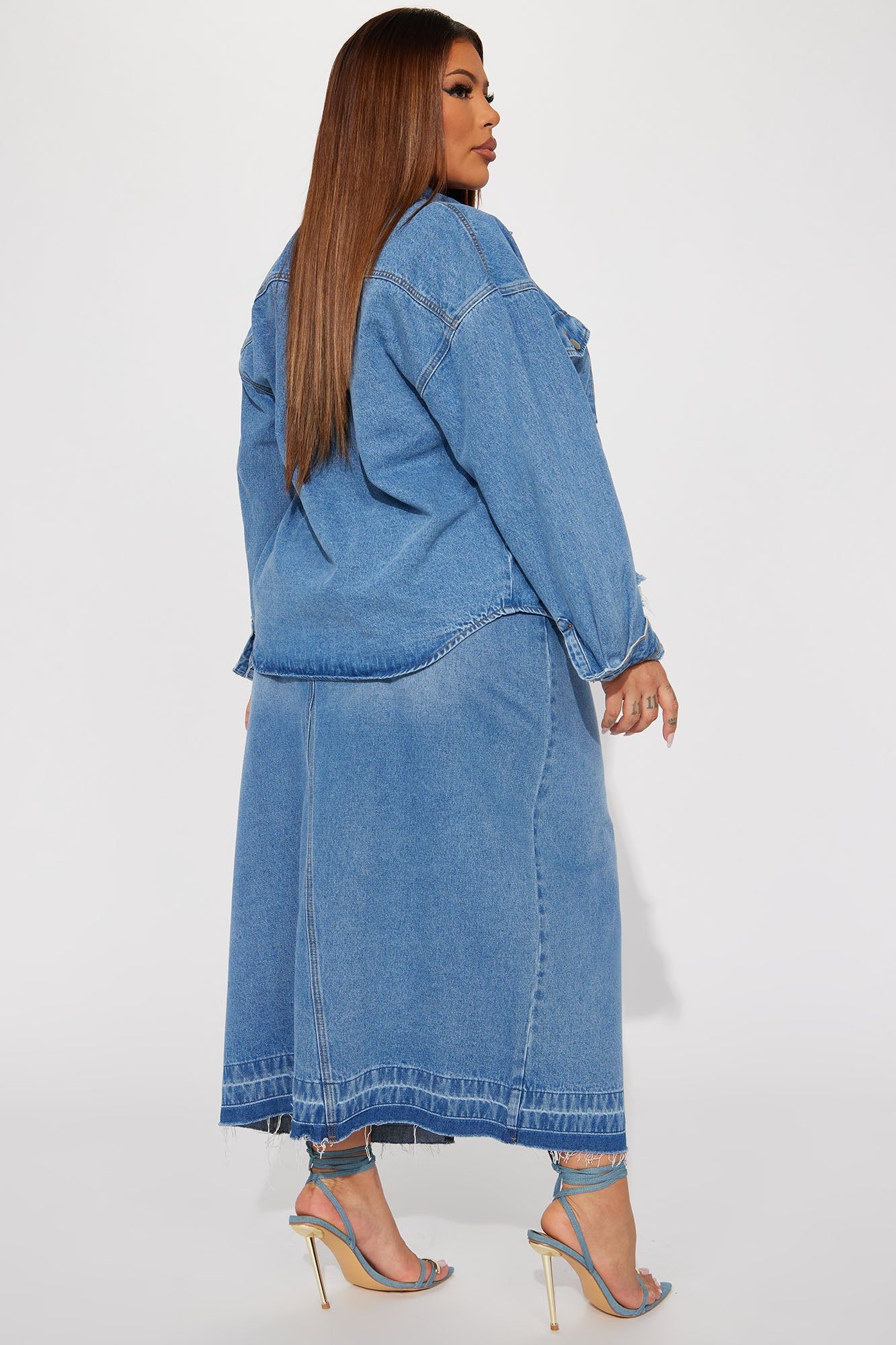 Marisol Denim Skirt Set - Medium Wash sold by Fashion Nova product image thumbnail 7