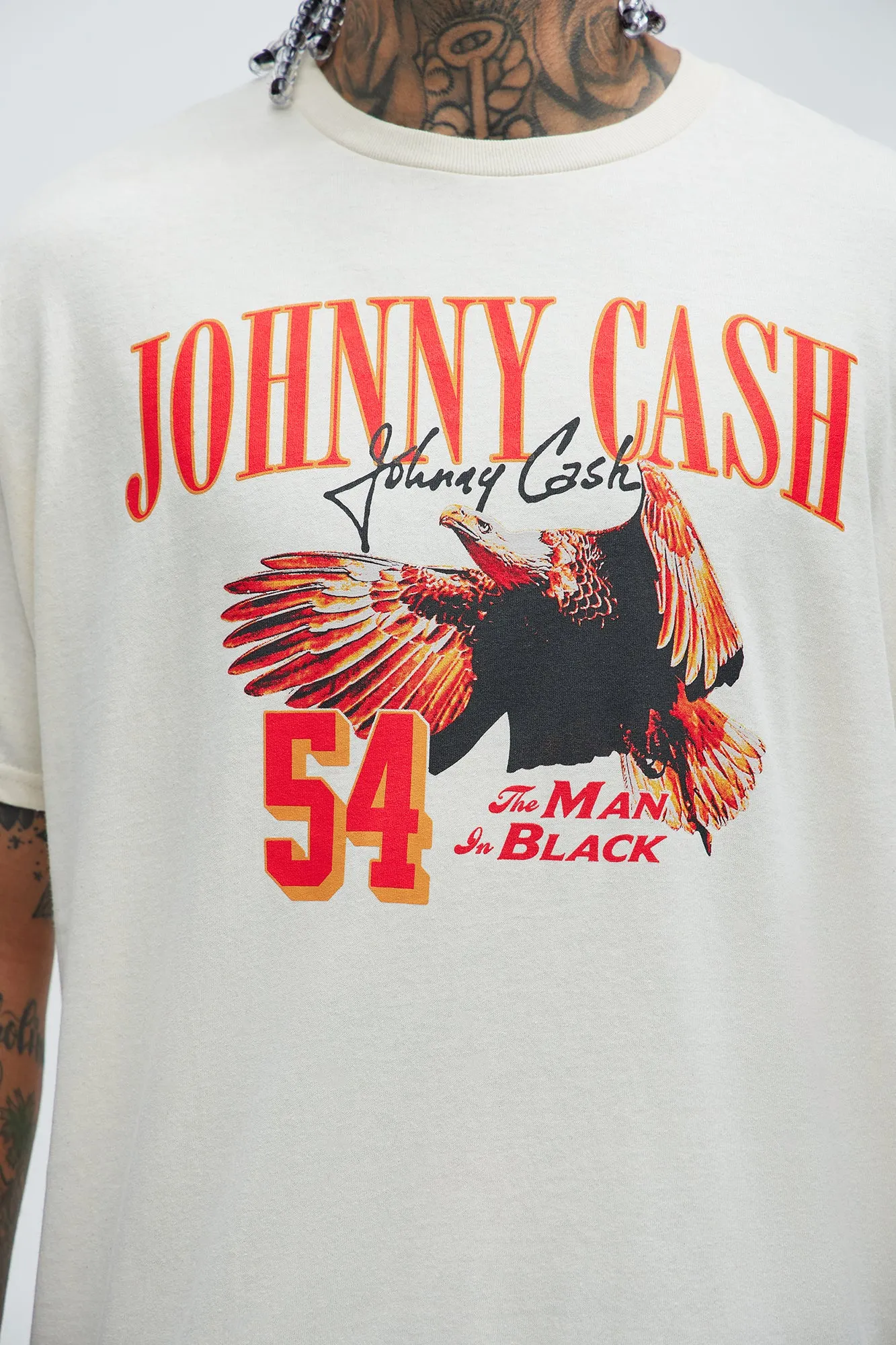 Johnny Cash Ring Of Fire Short Sleeve Tee - Sand sold by Fashion Nova product image thumbnail 2