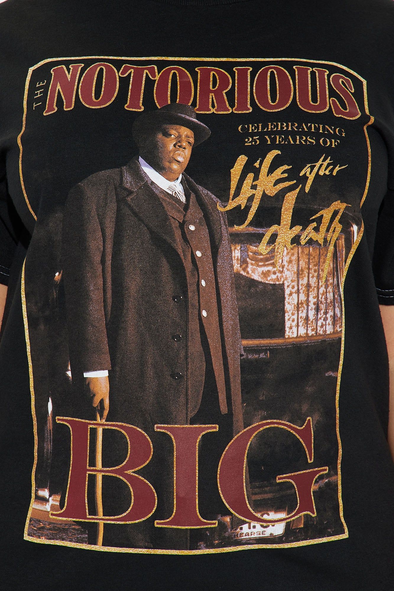Life After Death Biggie Tee - Black Wash sold by Fashion Nova product image thumbnail 3