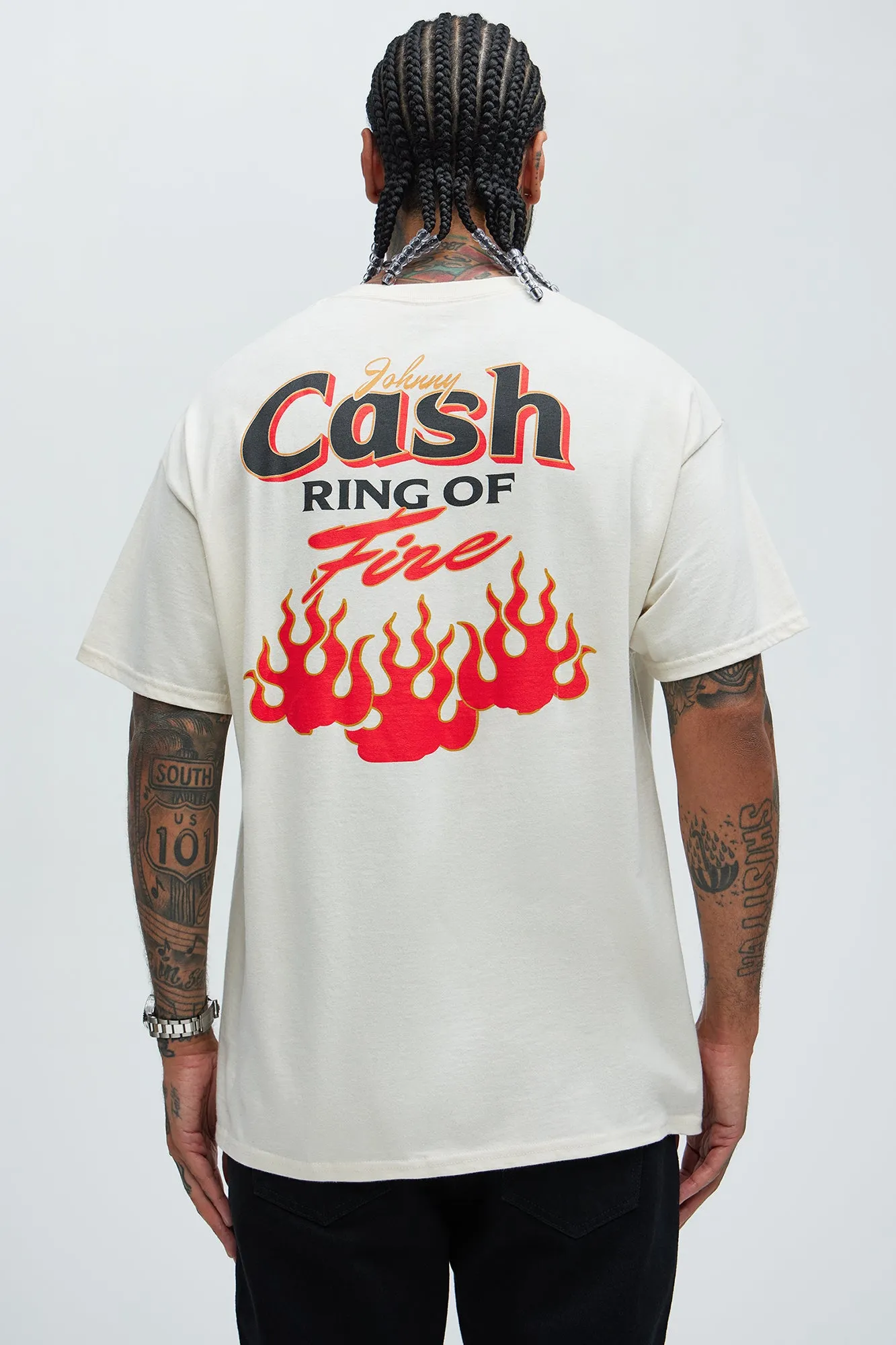 Johnny Cash Ring Of Fire Short Sleeve Tee - Sand sold by Fashion Nova product image thumbnail 4