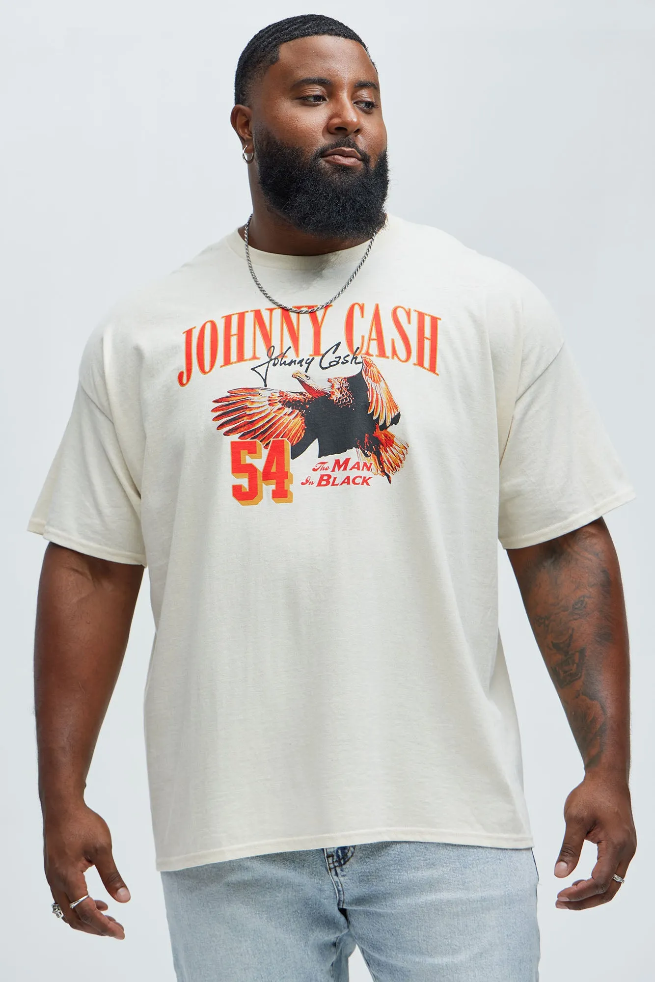 Johnny Cash Ring Of Fire Short Sleeve Tee - Sand sold by Fashion Nova product image thumbnail 5