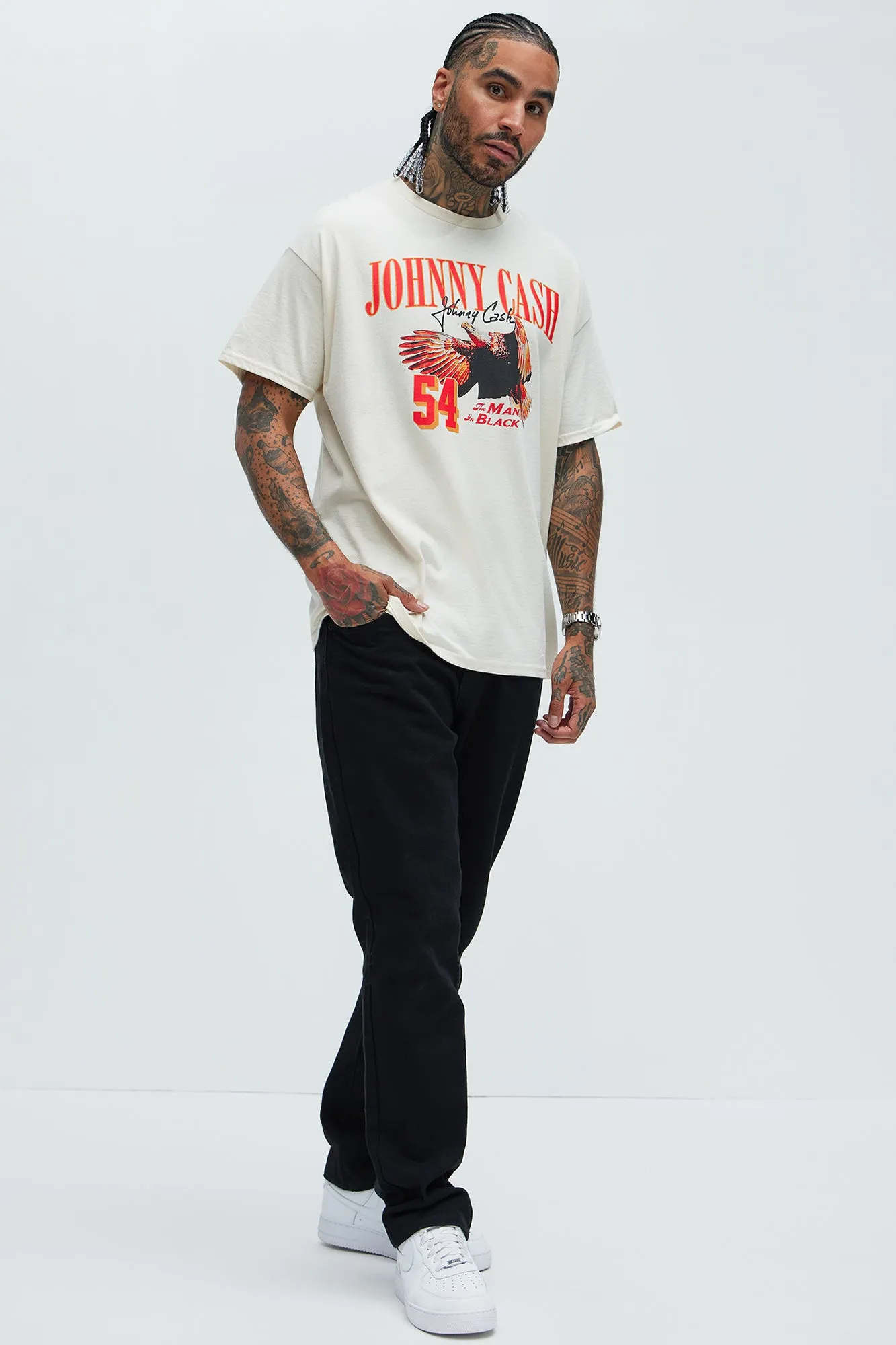 Johnny Cash Ring Of Fire Short Sleeve Tee - Sand sold by Fashion Nova product image thumbnail 3