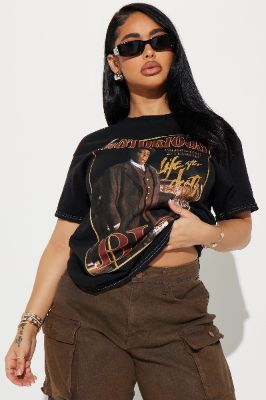 Life After Death Biggie Tee - Black Wash sold by Fashion Nova