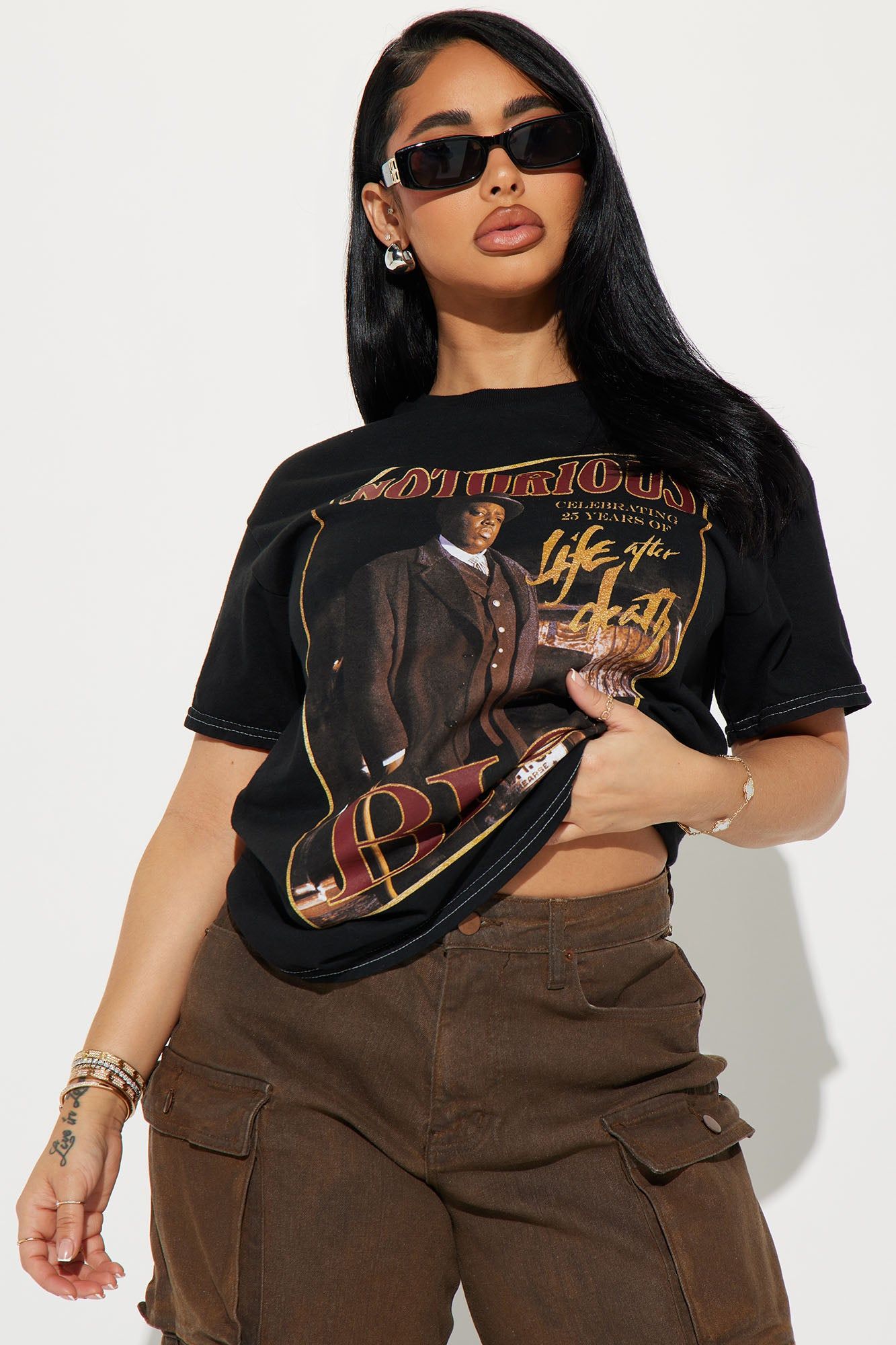 Life After Death Biggie Tee - Black Wash sold by Fashion Nova