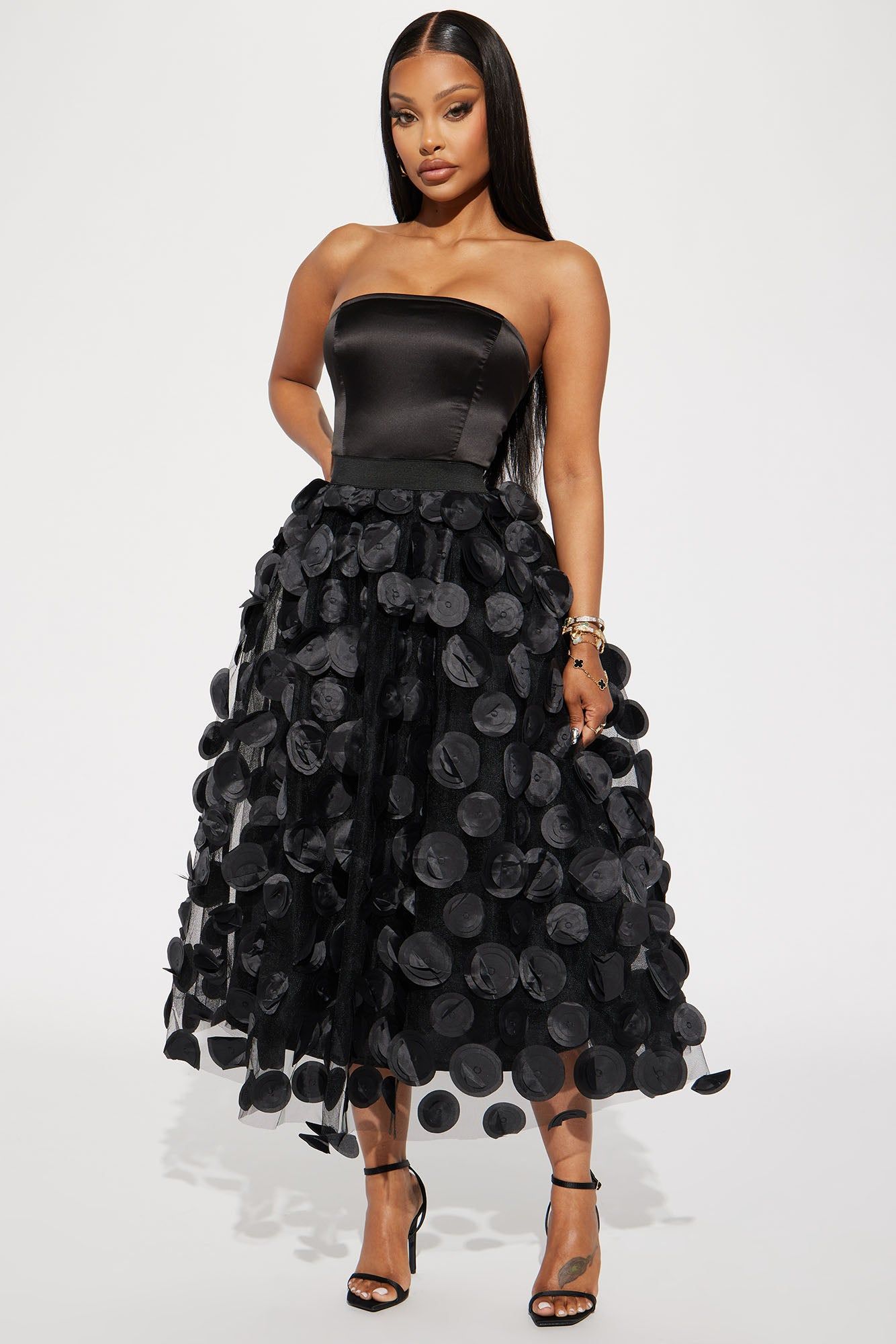 Tina Tulle Midi Dress - Black sold by Fashion Nova