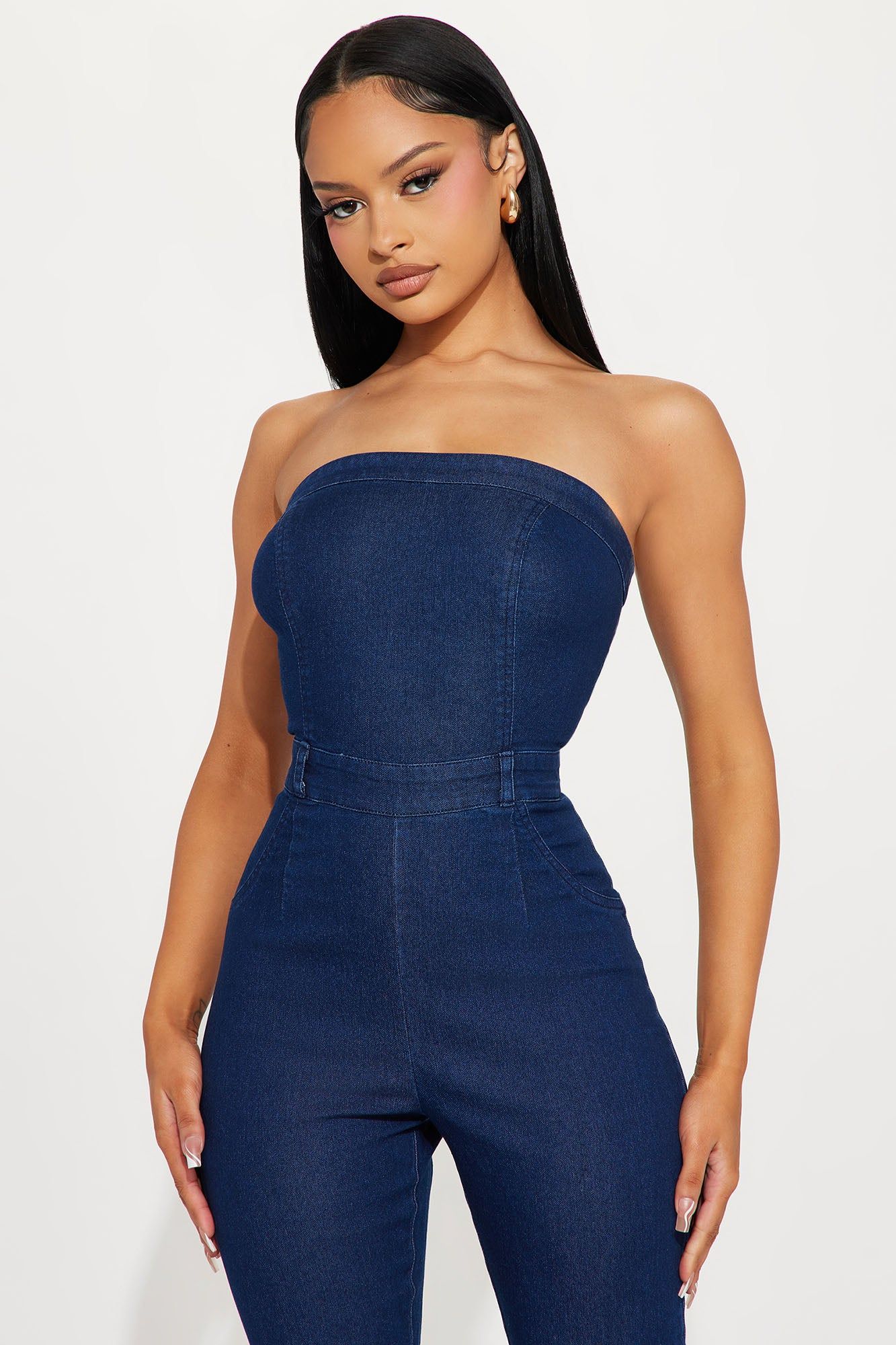 Christy Denim Jumpsuit - Indigo sold by Fashion Nova product image thumbnail 2