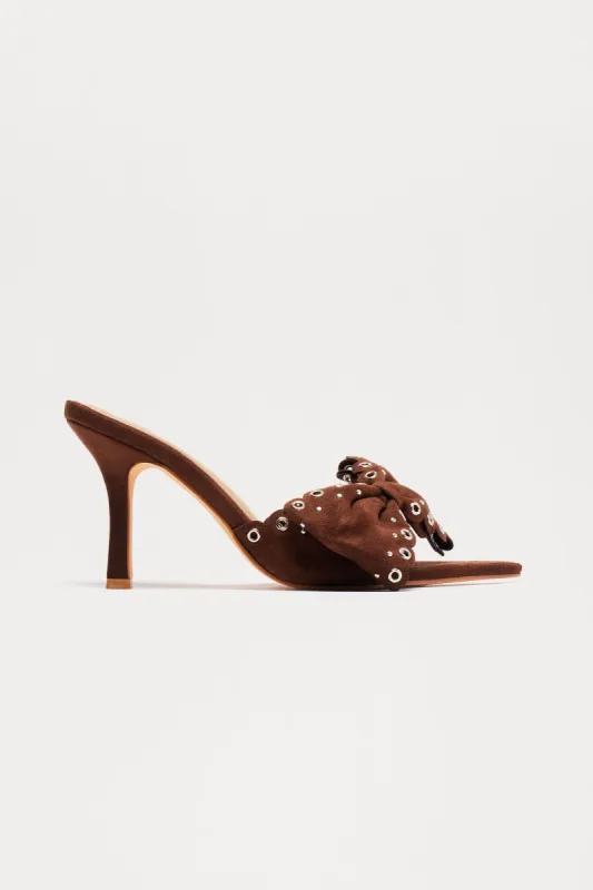 Eloise Bow Mules - Brown sold by Fashion Nova