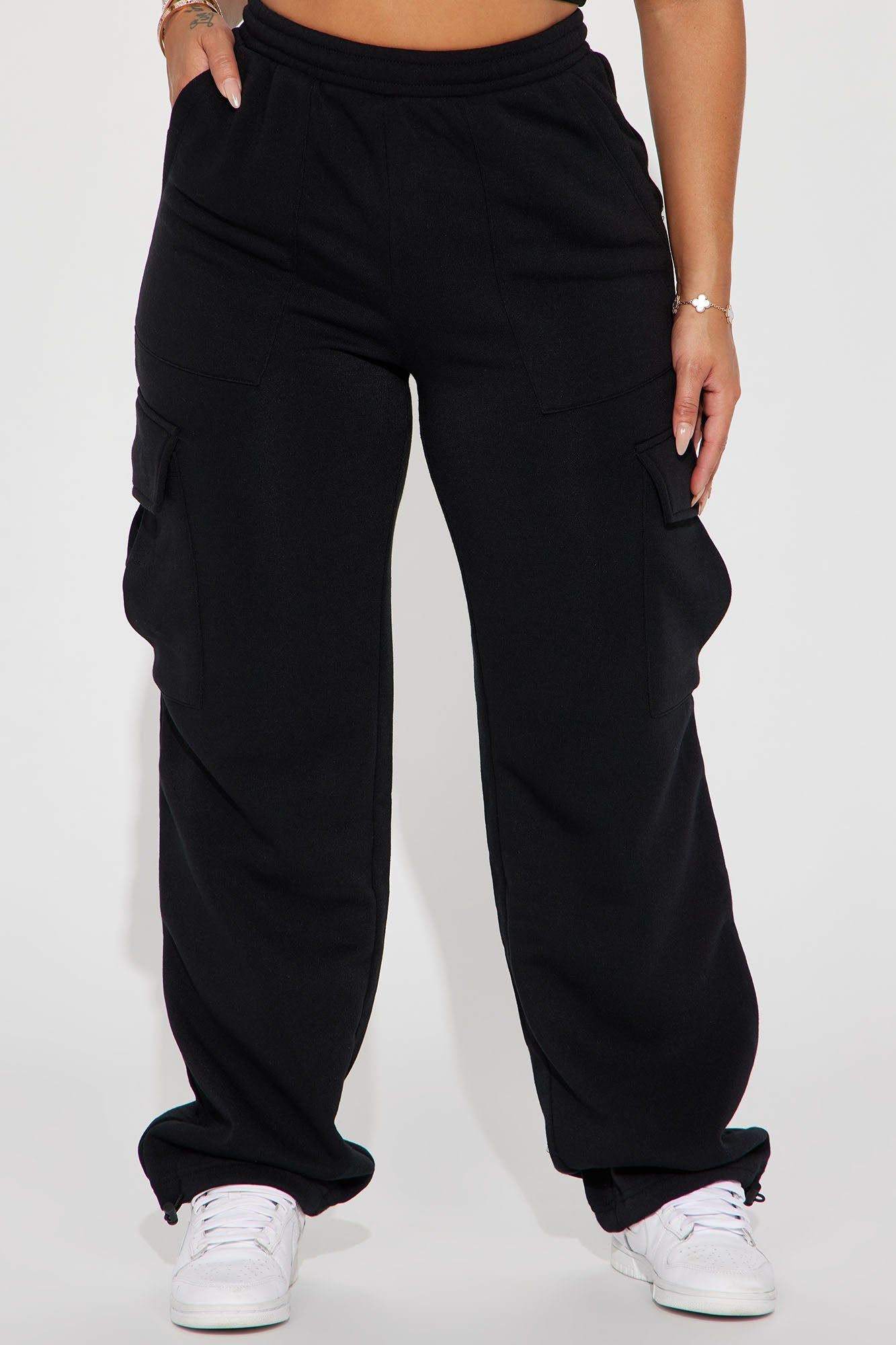 Tessa Fleece Lounge Jogger - Black sold by Fashion Nova product image thumbnail 2