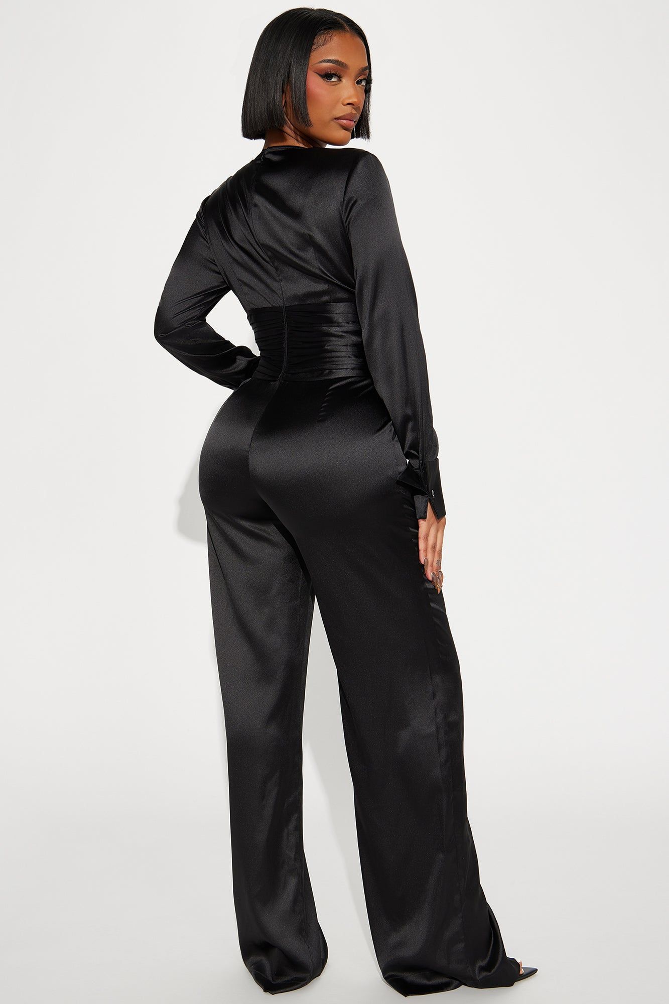 What You Don't See Satin Jumpsuit - Black sold by Fashion Nova product image thumbnail 3