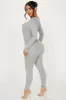 Maiya Jumpsuit - Heather Grey sold by Fashion Nova