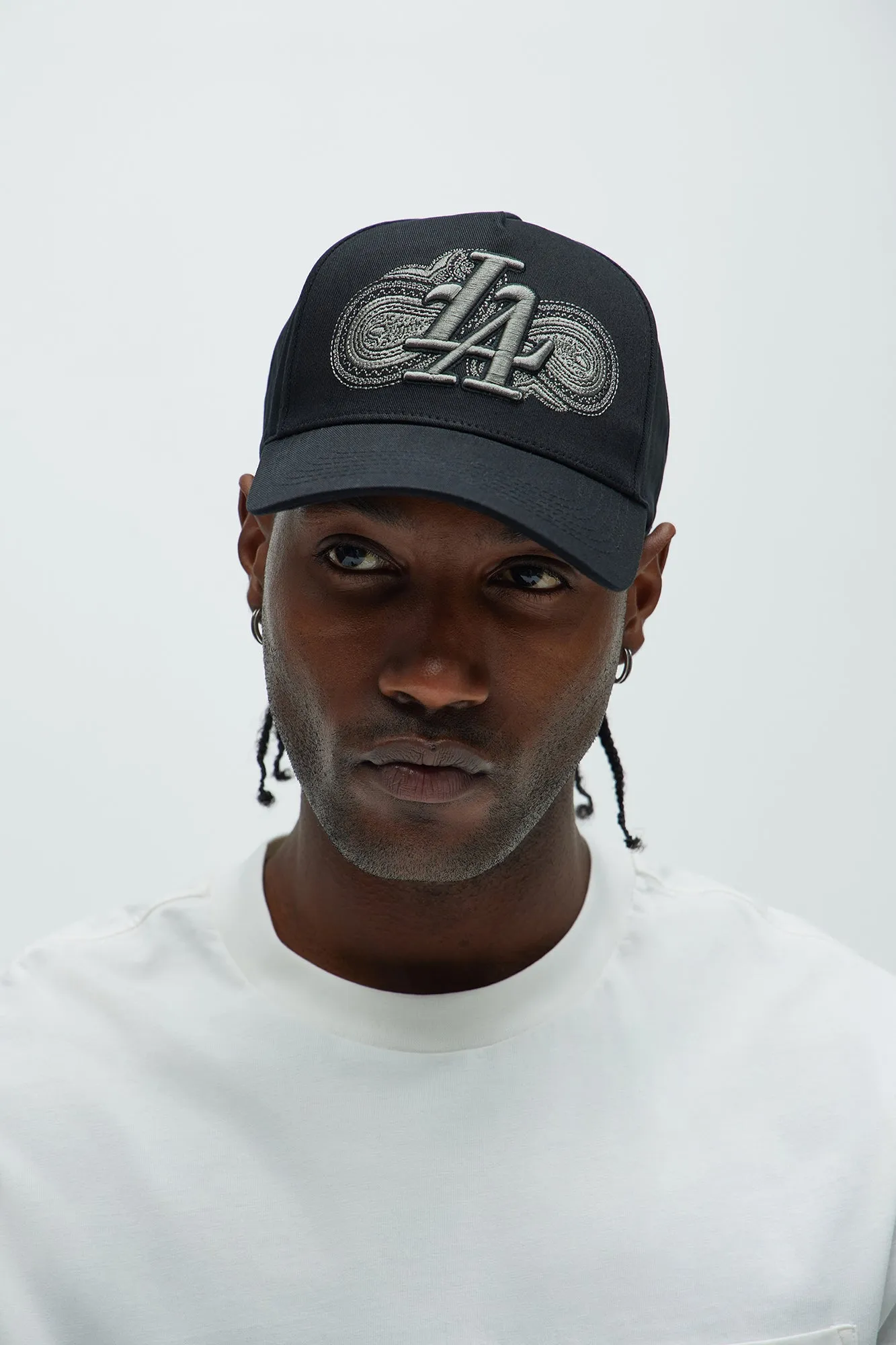 La Paisley Snapback Hat - Black sold by Fashion Nova