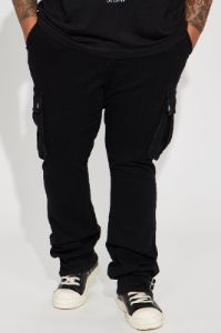 How We Roll Stacked Skinny Flare Jeans - Black sold by Fashion Nova