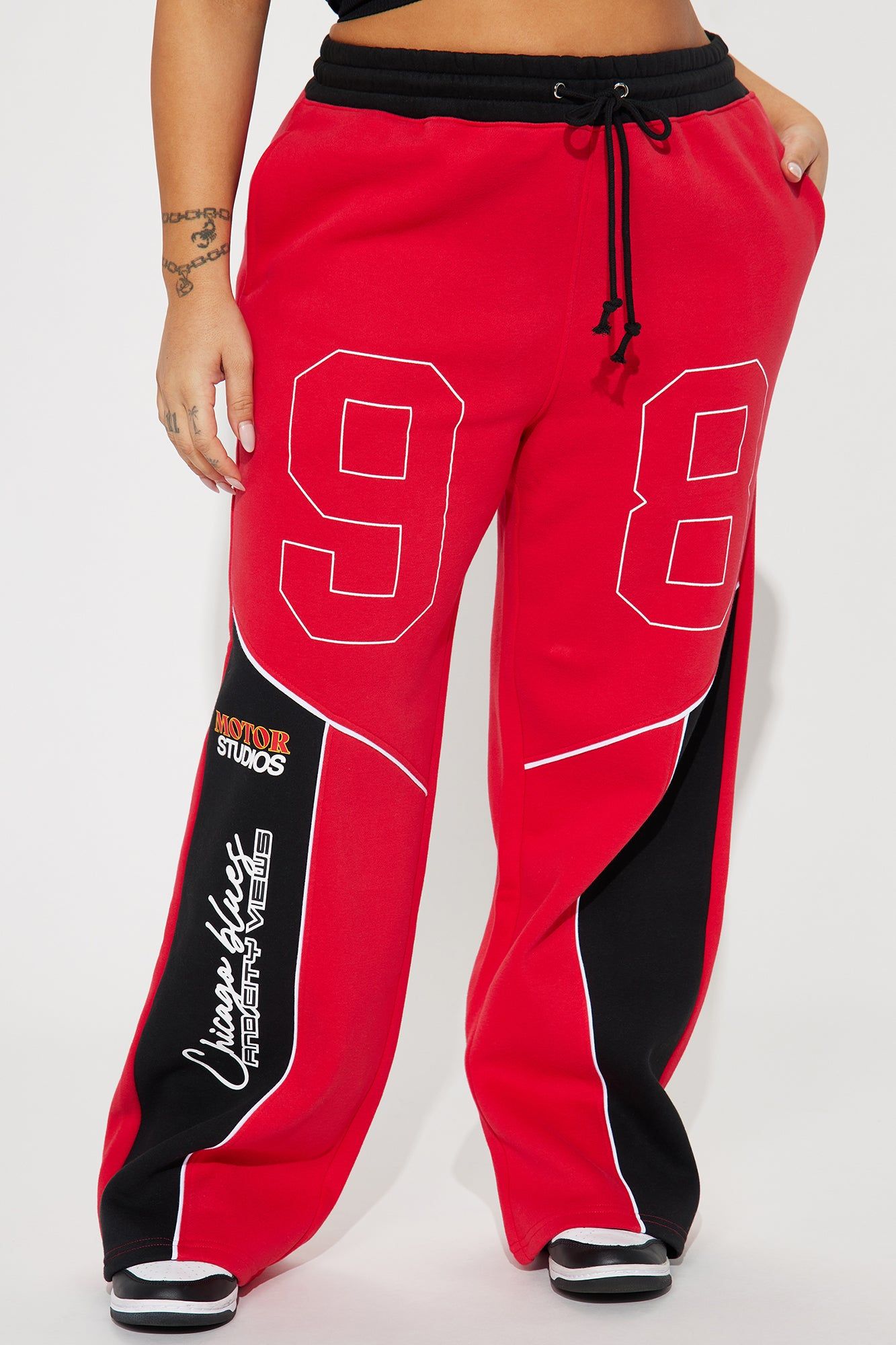 Chicago Wide Leg Pant - Red/combo sold by Fashion Nova product image thumbnail 5