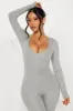 Maiya Jumpsuit - Heather Grey sold by Fashion Nova