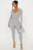 Maiya Jumpsuit - Heather Grey sold by Fashion Nova