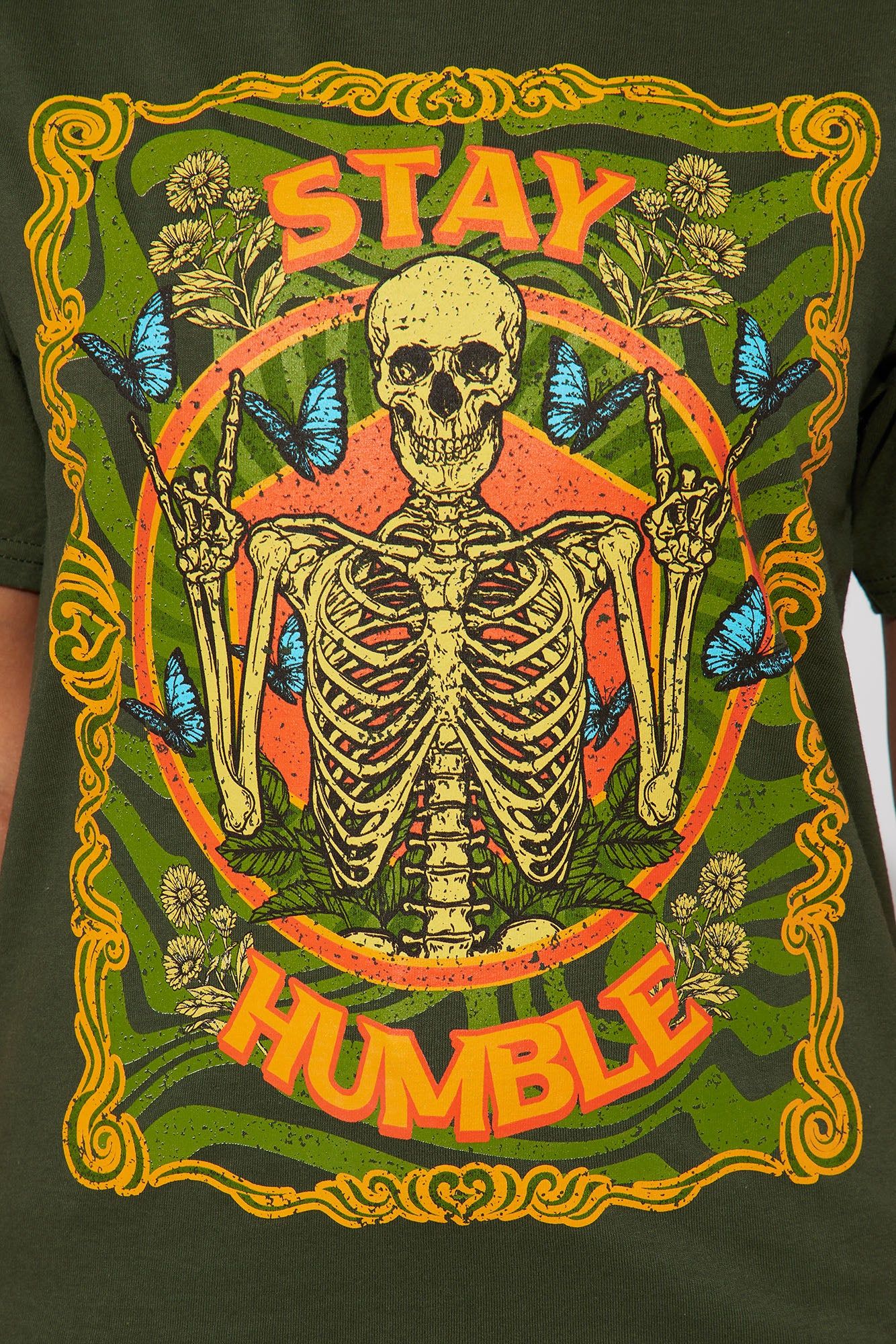 Stay Humble Graphic Tshirt - Olive sold by Fashion Nova product image thumbnail 3
