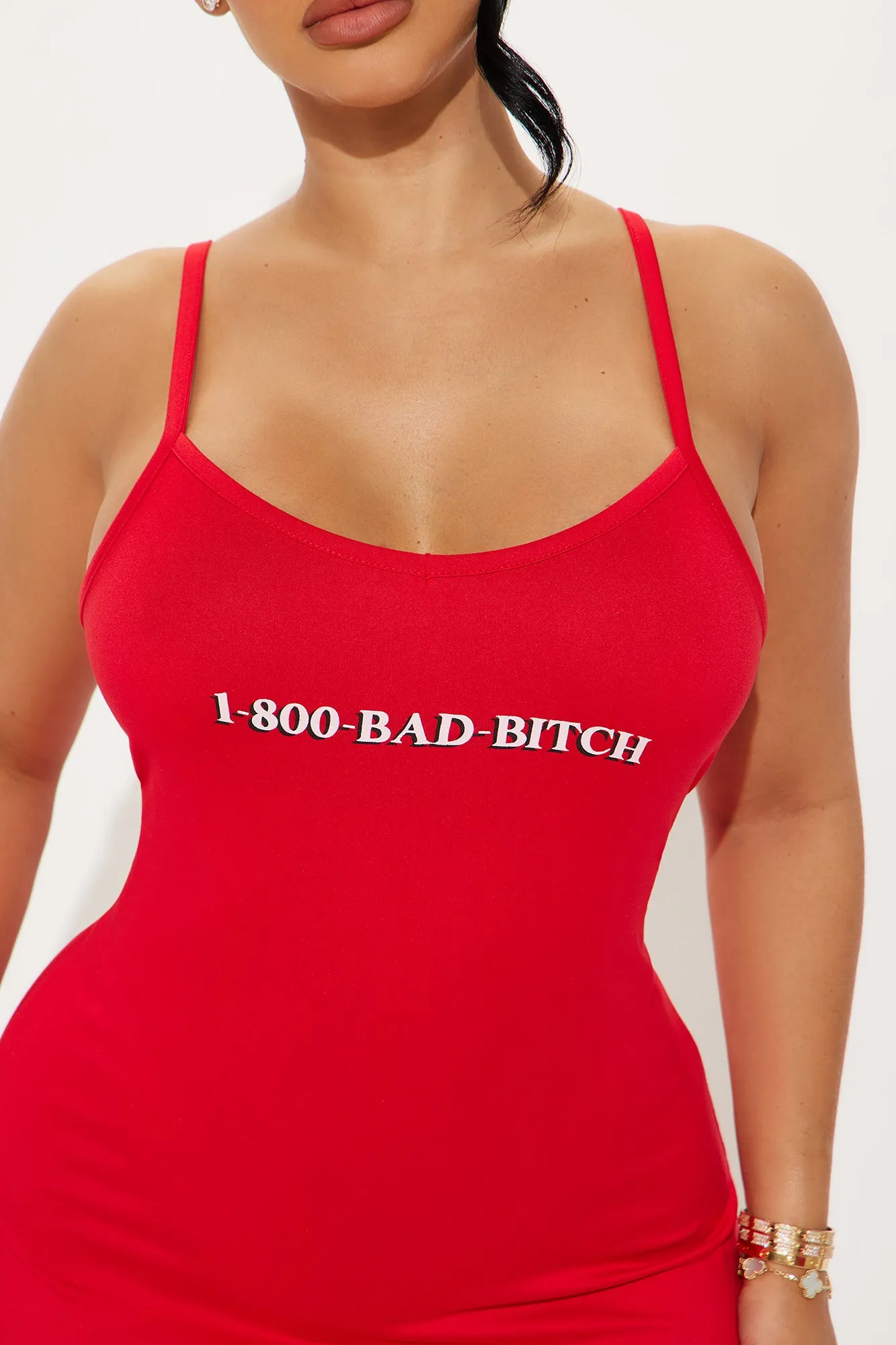 Bad Bitch PJ Robe Set - Red sold by Fashion Nova product image thumbnail 3