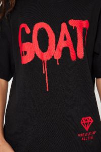 Mini GOAT Graffiti Top - Black sold by Fashion Nova